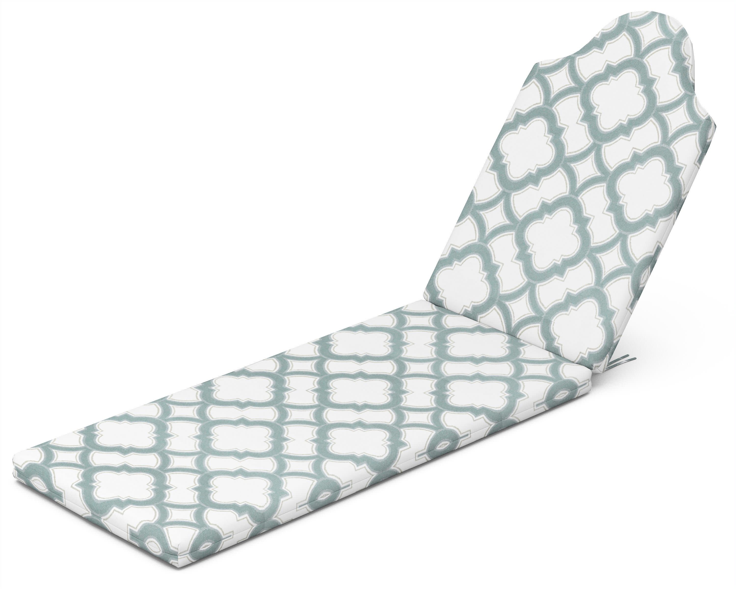 Chaise Cushion in Trellis Glacier Spa