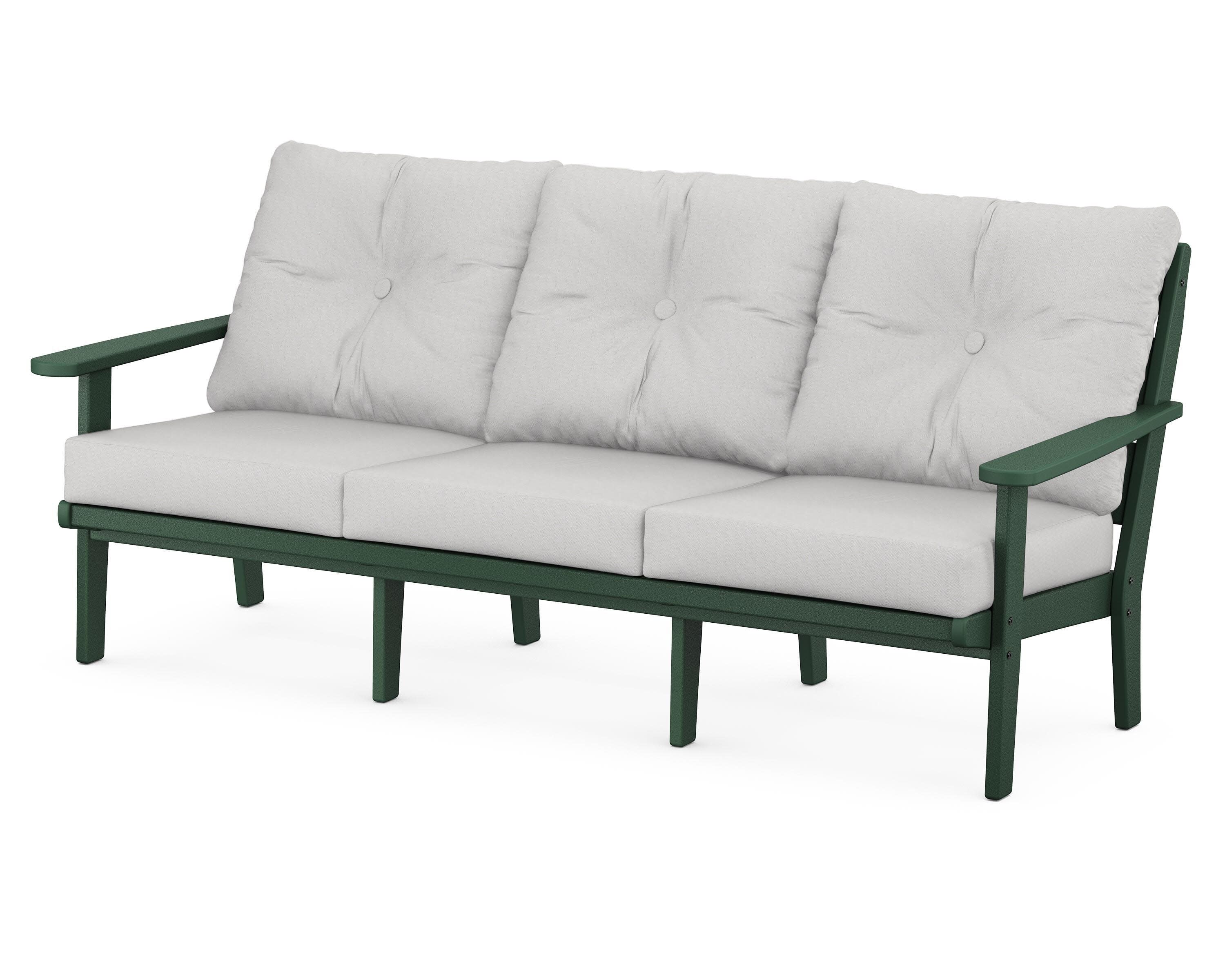 Lakeside Deep Seating Sofa in Green / Diamond in the Rough