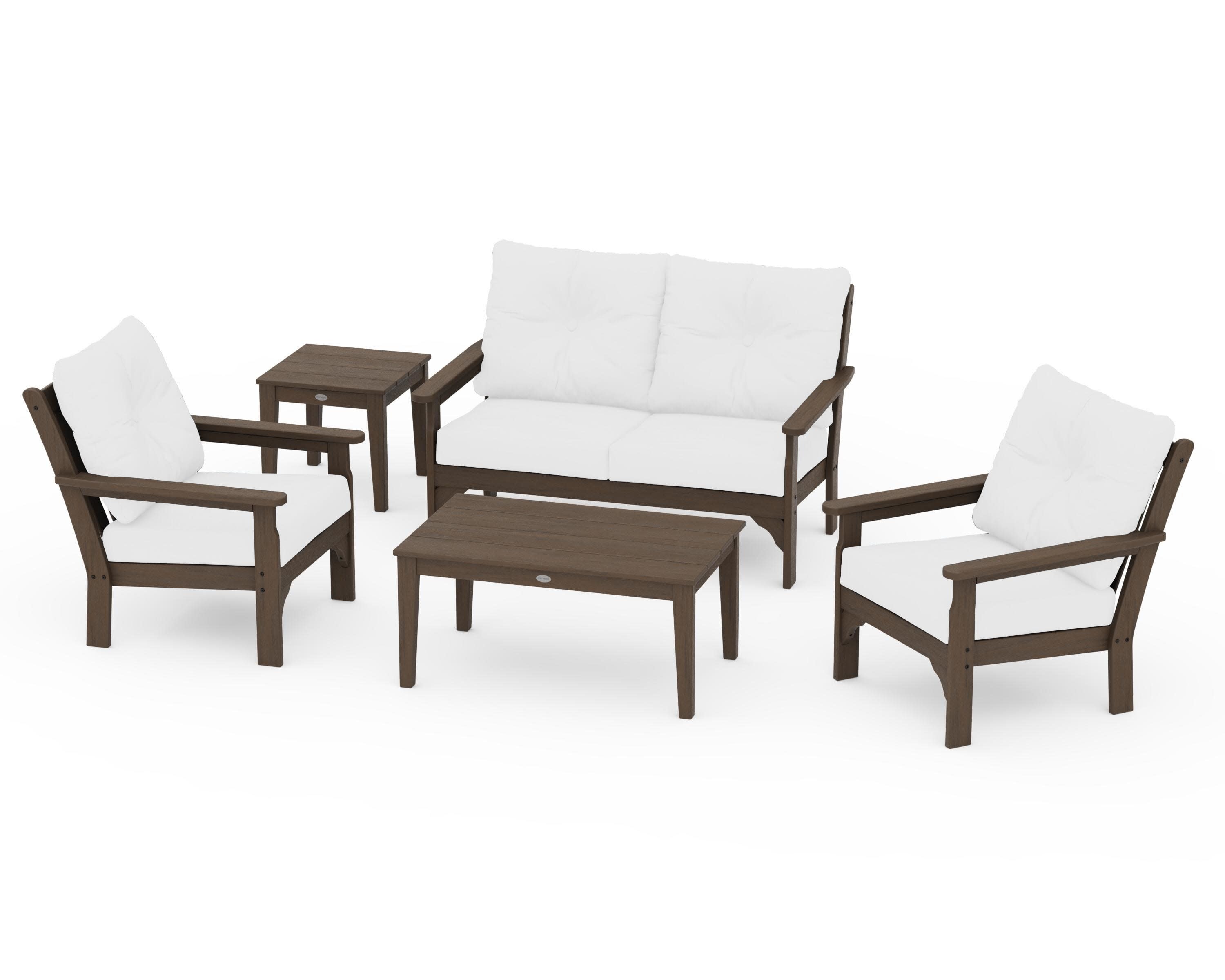 Vineyard 5-Piece Deep Seating Set in Kona / Natural