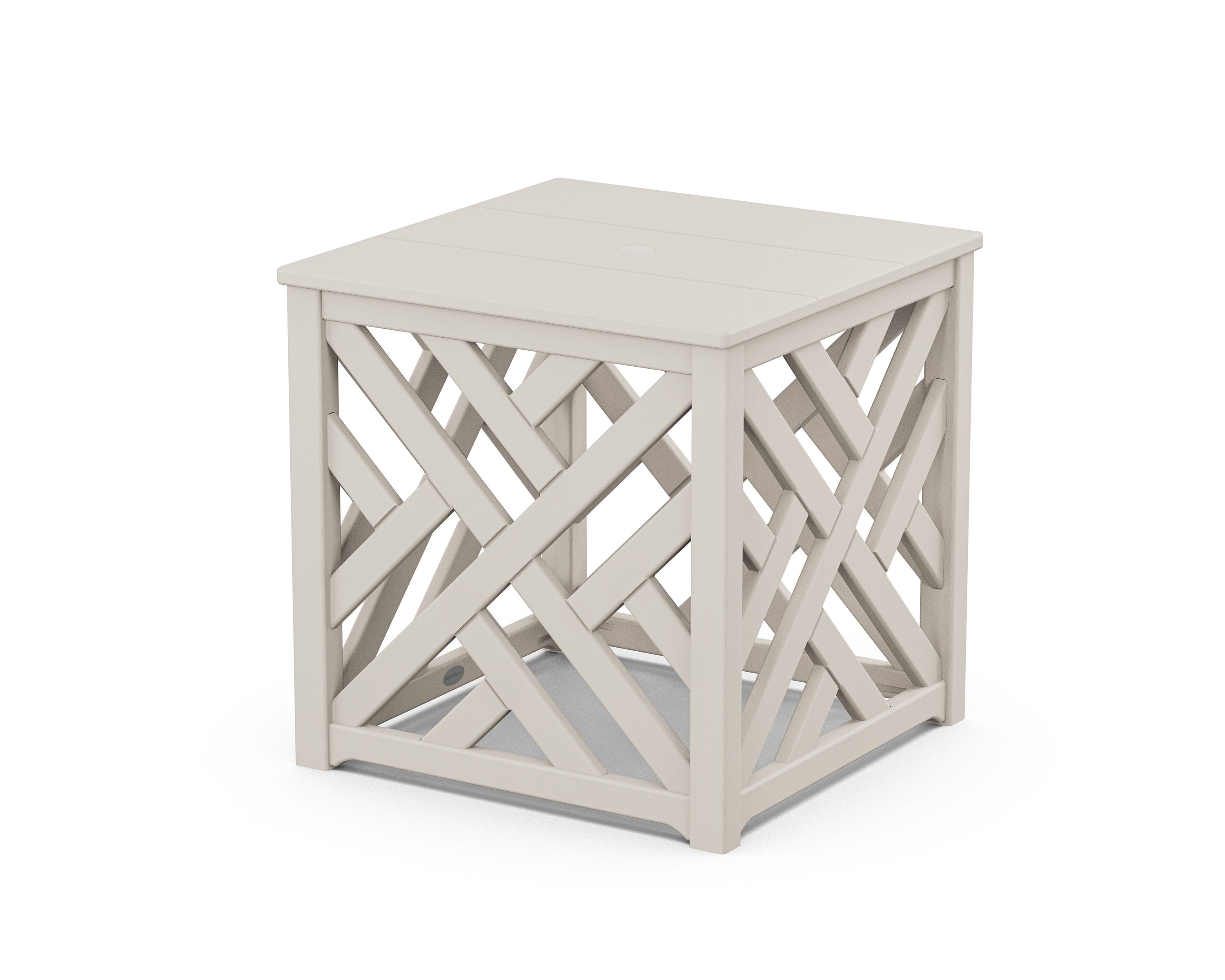 Chippendale Umbrella Stand Accent Table in Sand