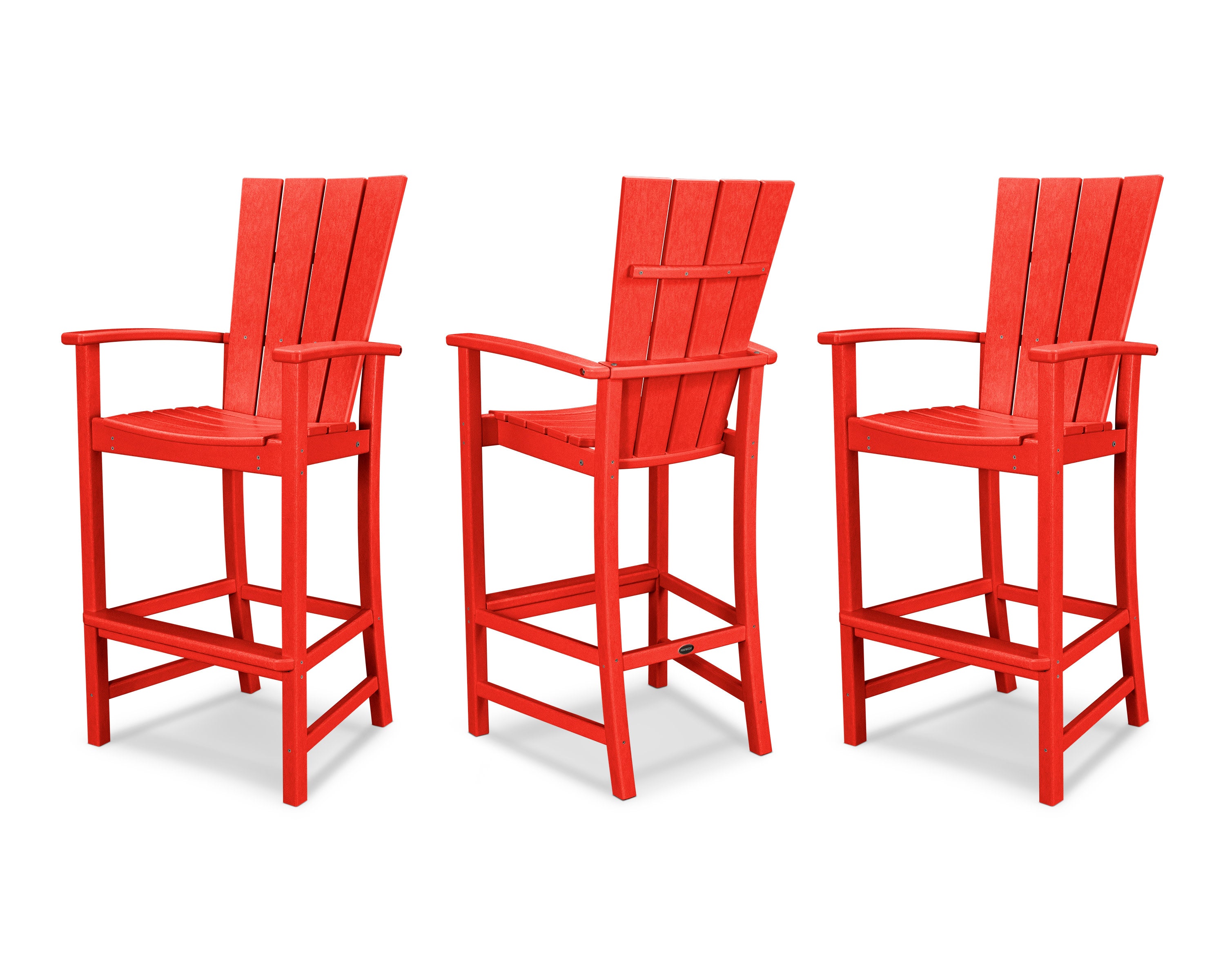 Quattro 3-Piece Bar Set in Sunset Red