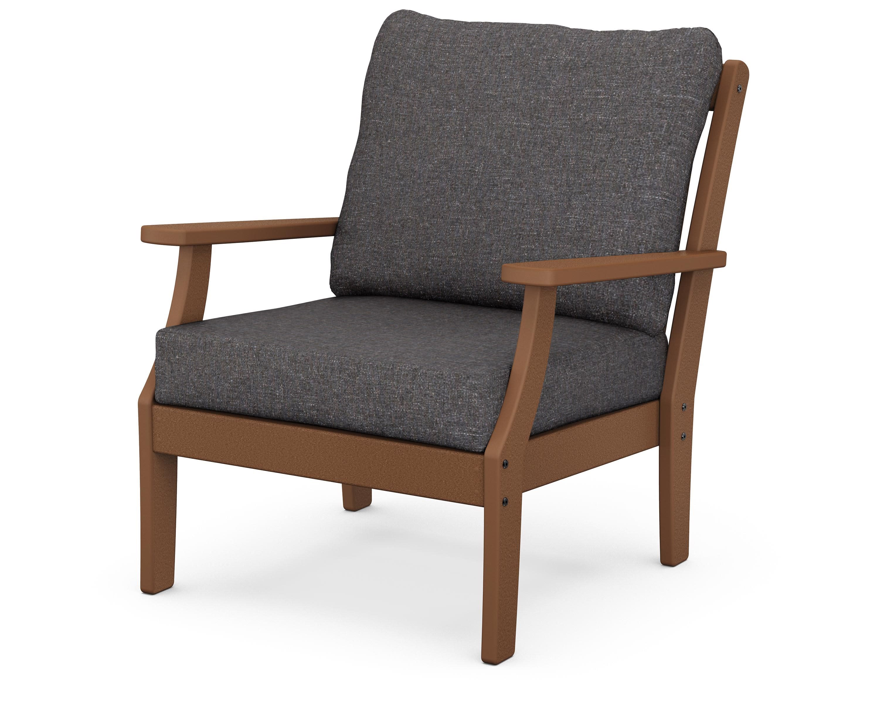 Braxton Deep Seating Chair in Teak / Ash Charcoal