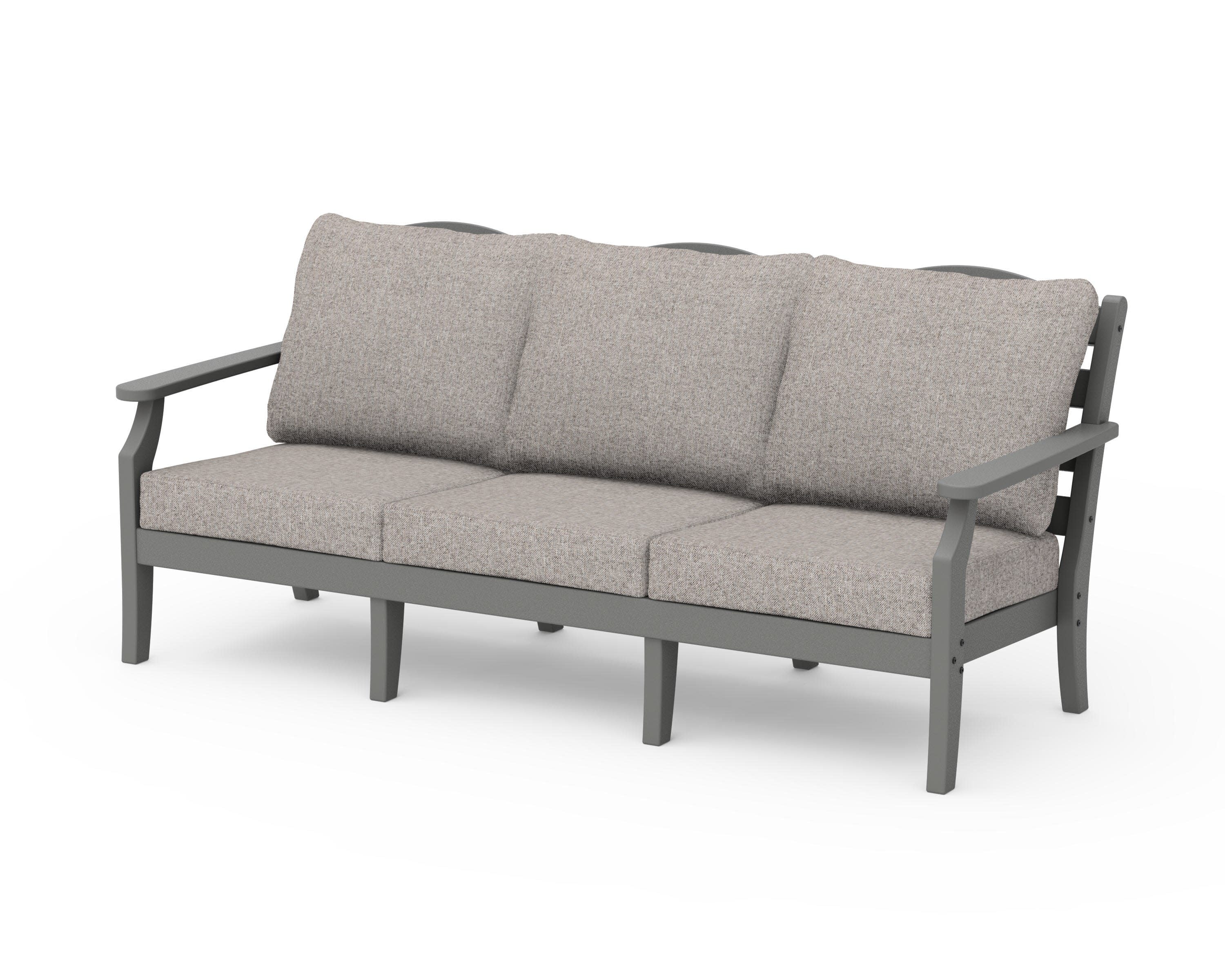 Savannah Deep Seating Sofa in Slate Grey / Weathered Tweed