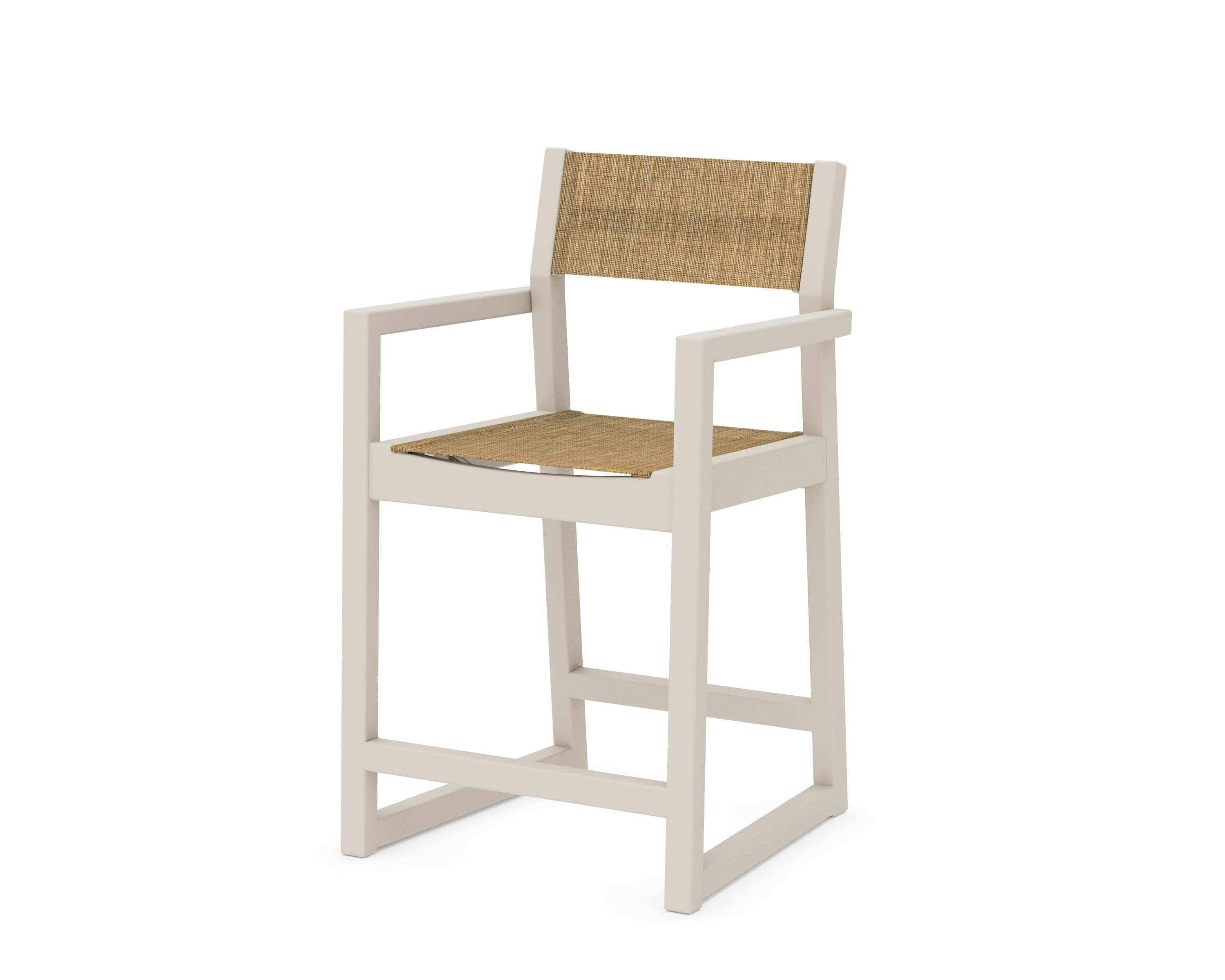 EDGE Sling Counter Arm Chair in Sand / Burlap Sling