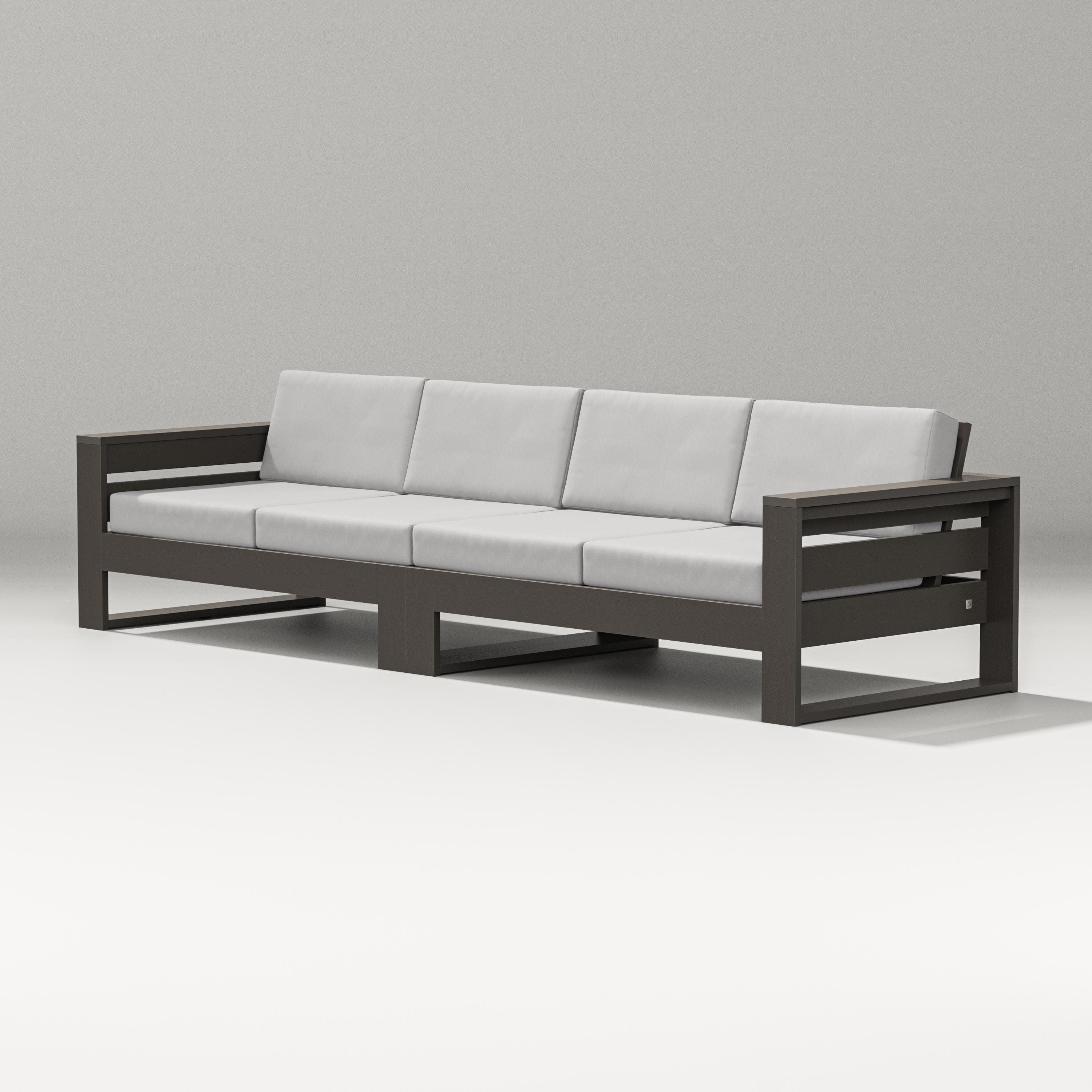 Latitude Straight Sectional in Vintage Coffee / Diamond in the Rough