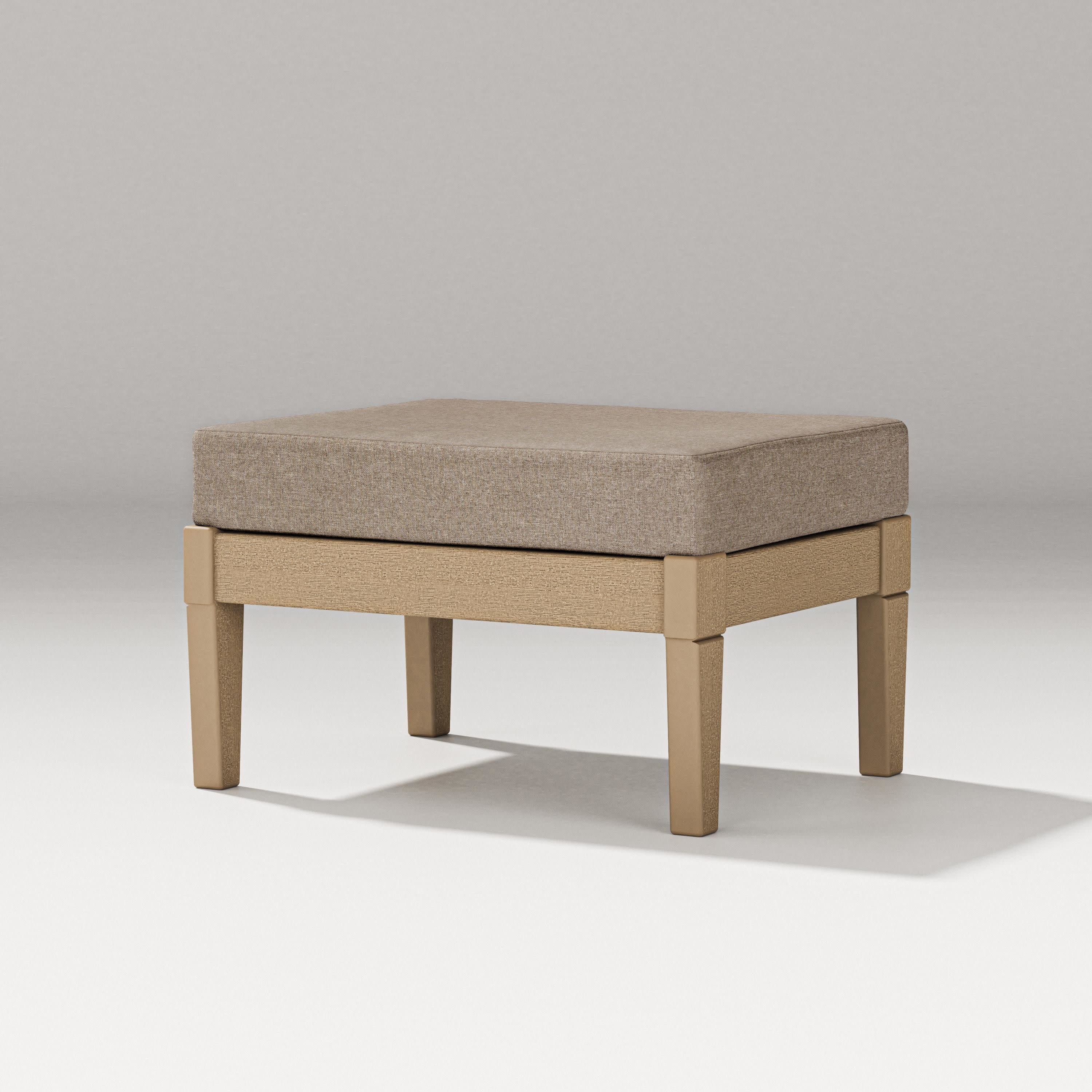Estate Lounge Ottoman in Vintage Sahara / Spiced Burlap