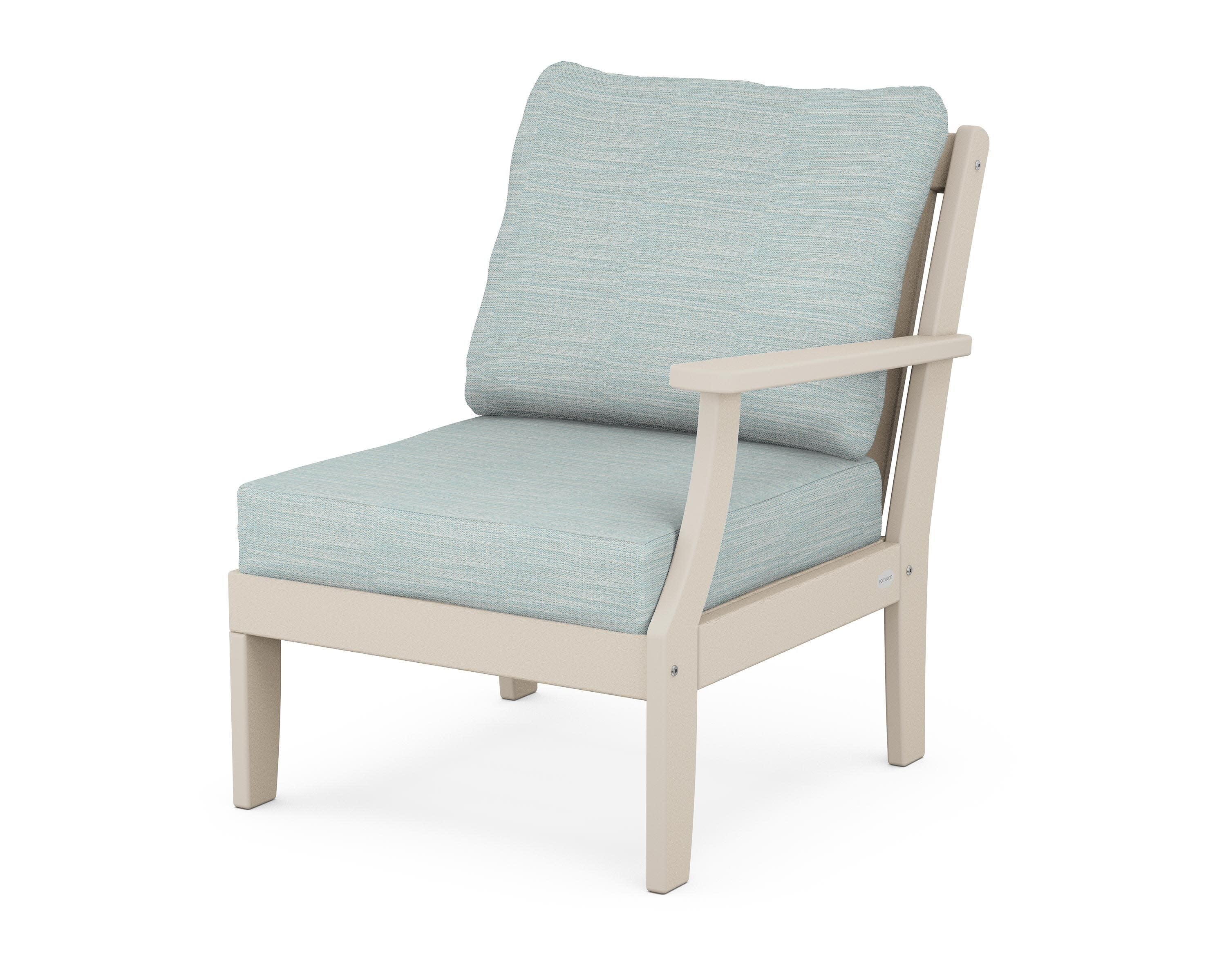 Braxton Modular Right Arm Chair in Sand / Soothe Mist