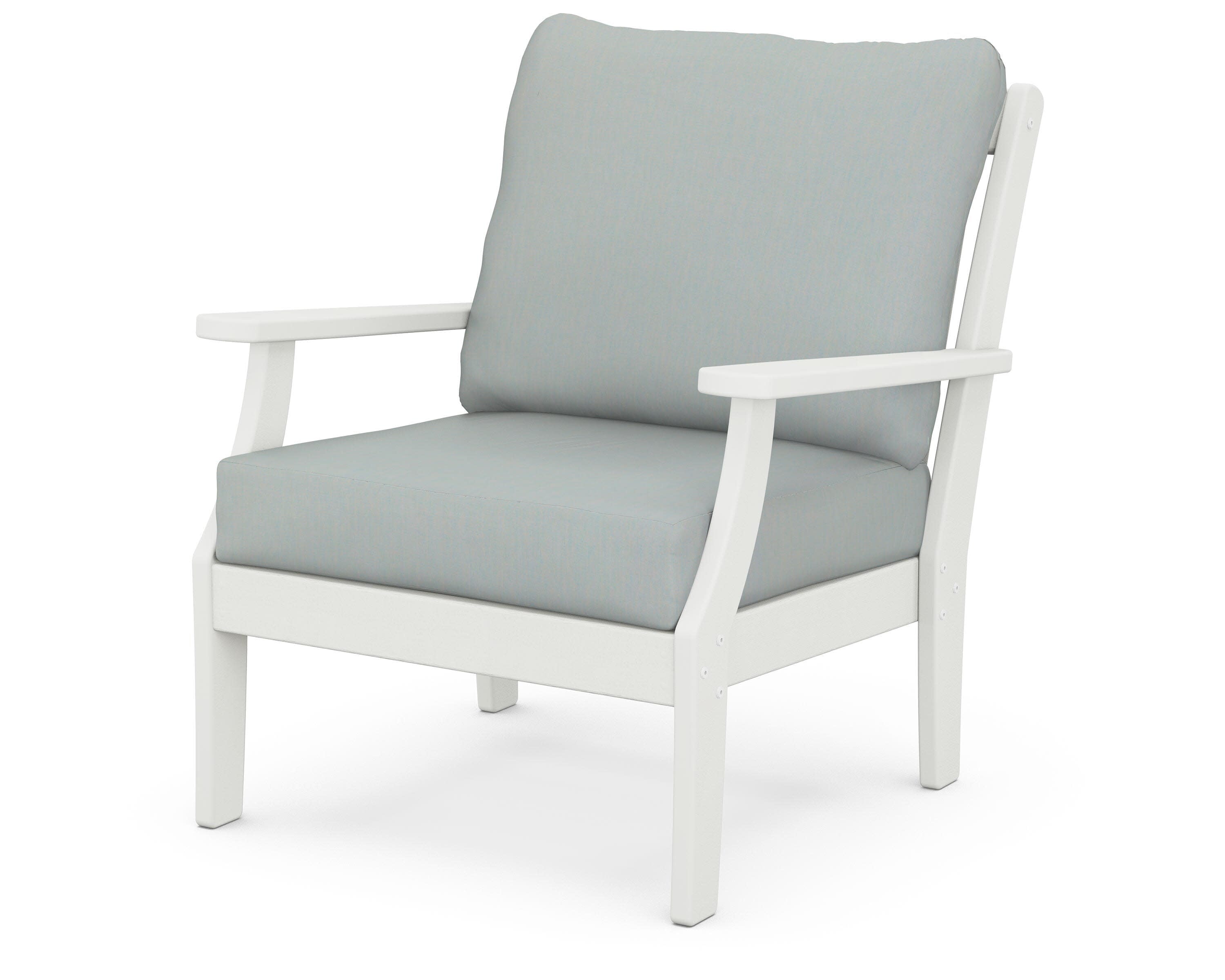 Braxton Deep Seating Chair in Vintage White / Spa