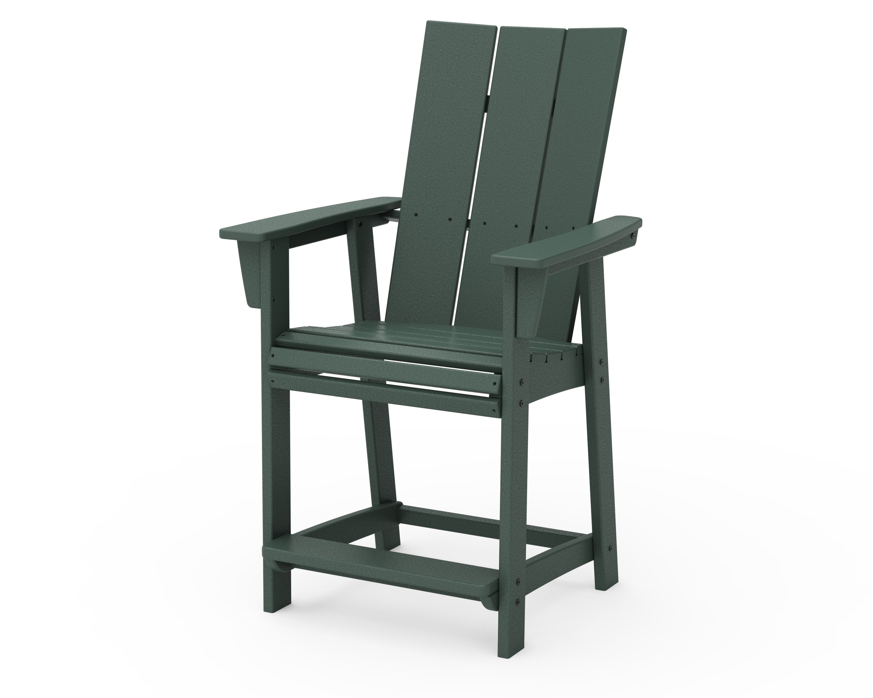 Modern Curveback Adirondack Counter Chair in Green