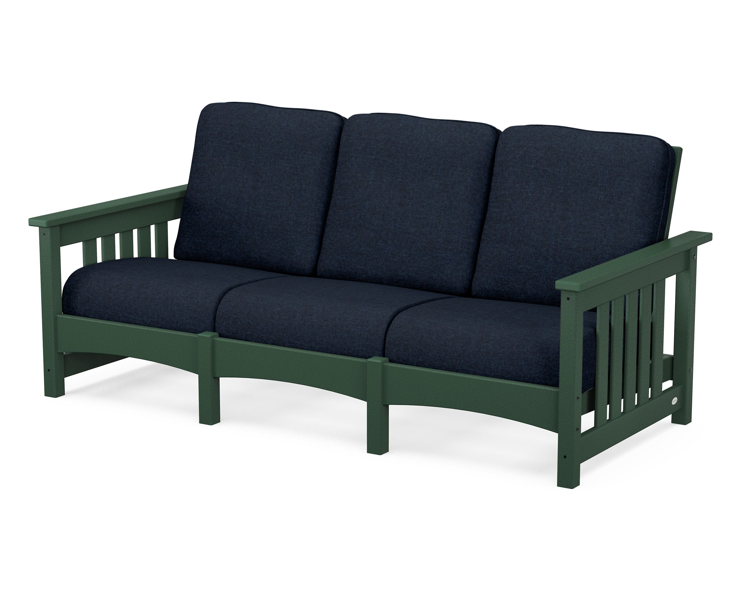 Club Mission Sofa in Green / Marine Indigo