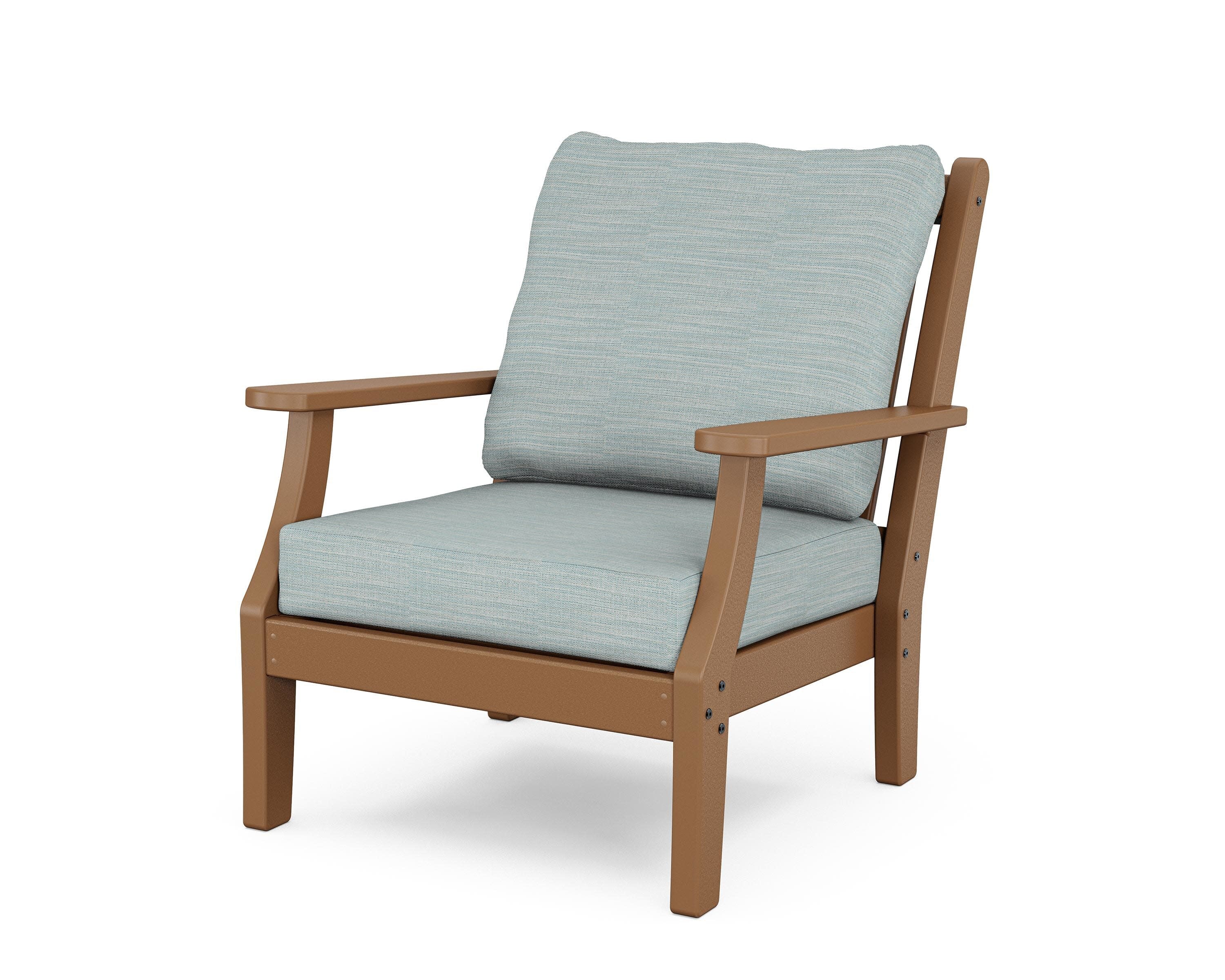 Wovendale Deep Seating Chair in Teak / Soothe Mist