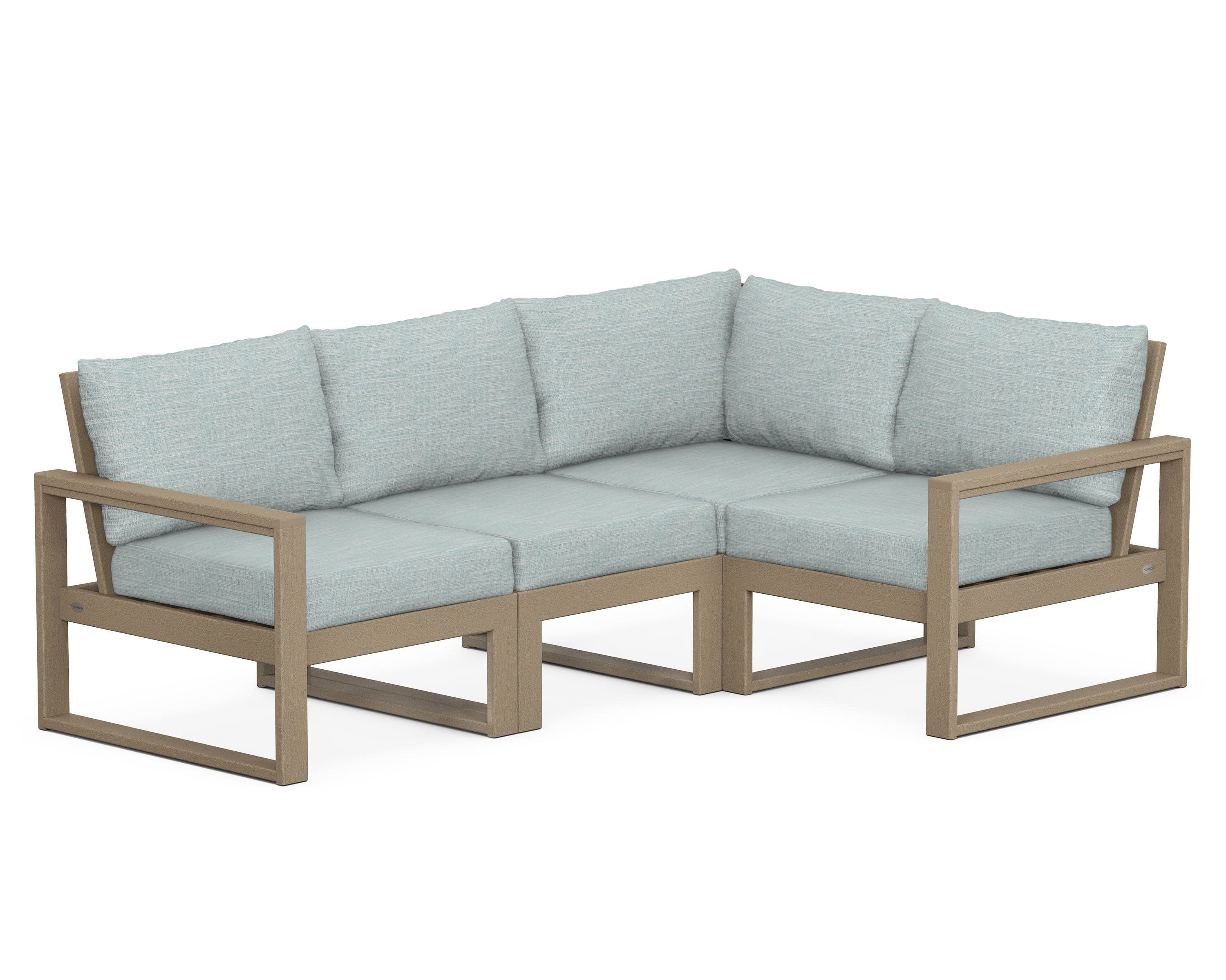 EDGE 4-Piece Modular Deep Seating Set in Vintage Sahara / Soothe Mist
