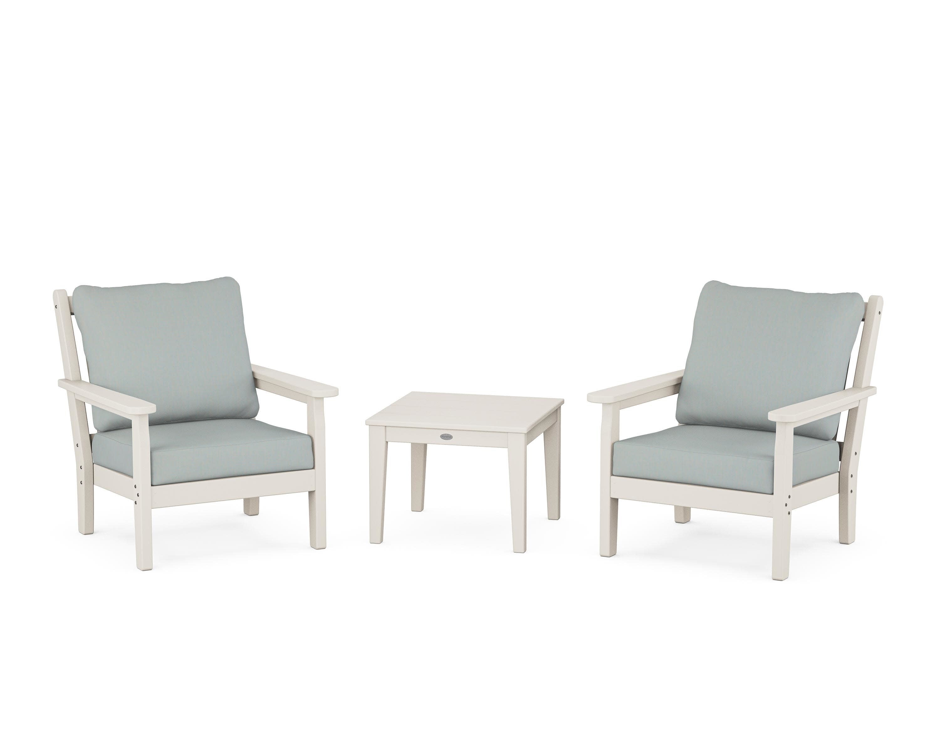 Chippendale 3-Piece Deep Seating Set in Sand / Spa