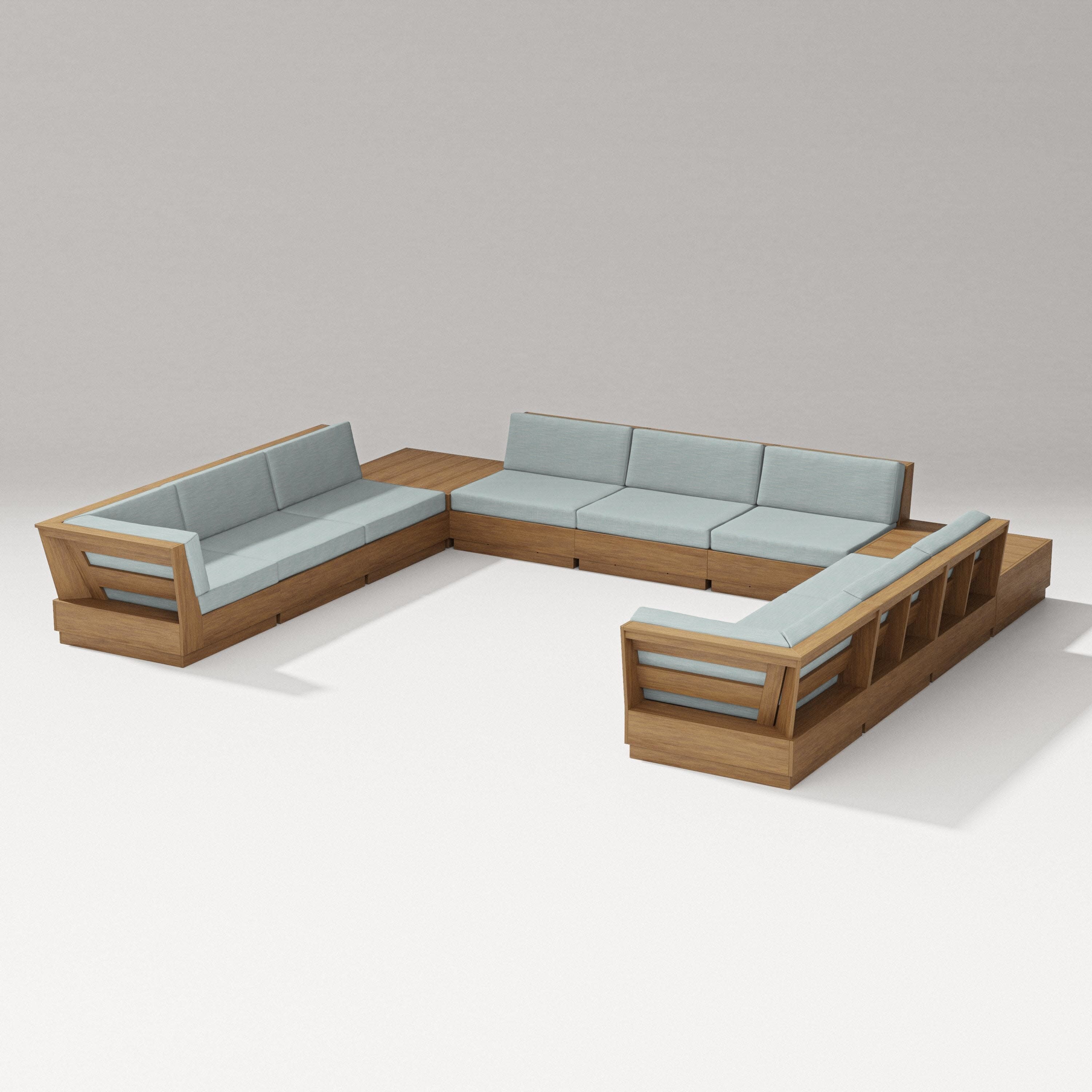 Elevate 11-Piece U-Shaped Sofa Sectional in Natural / Soothe Mist