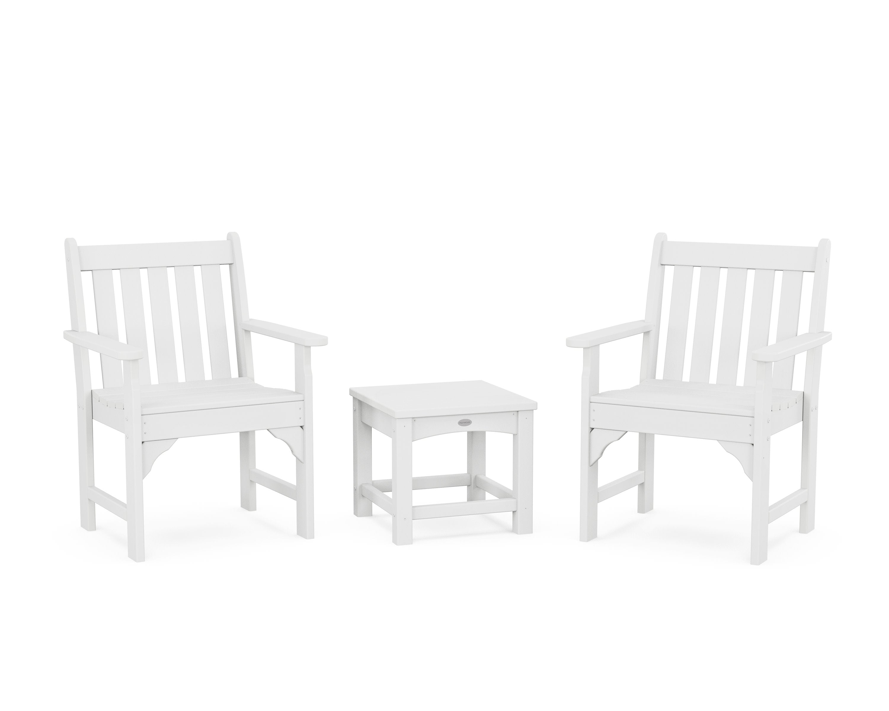 Vineyard 3-Piece Garden Chair Set in White