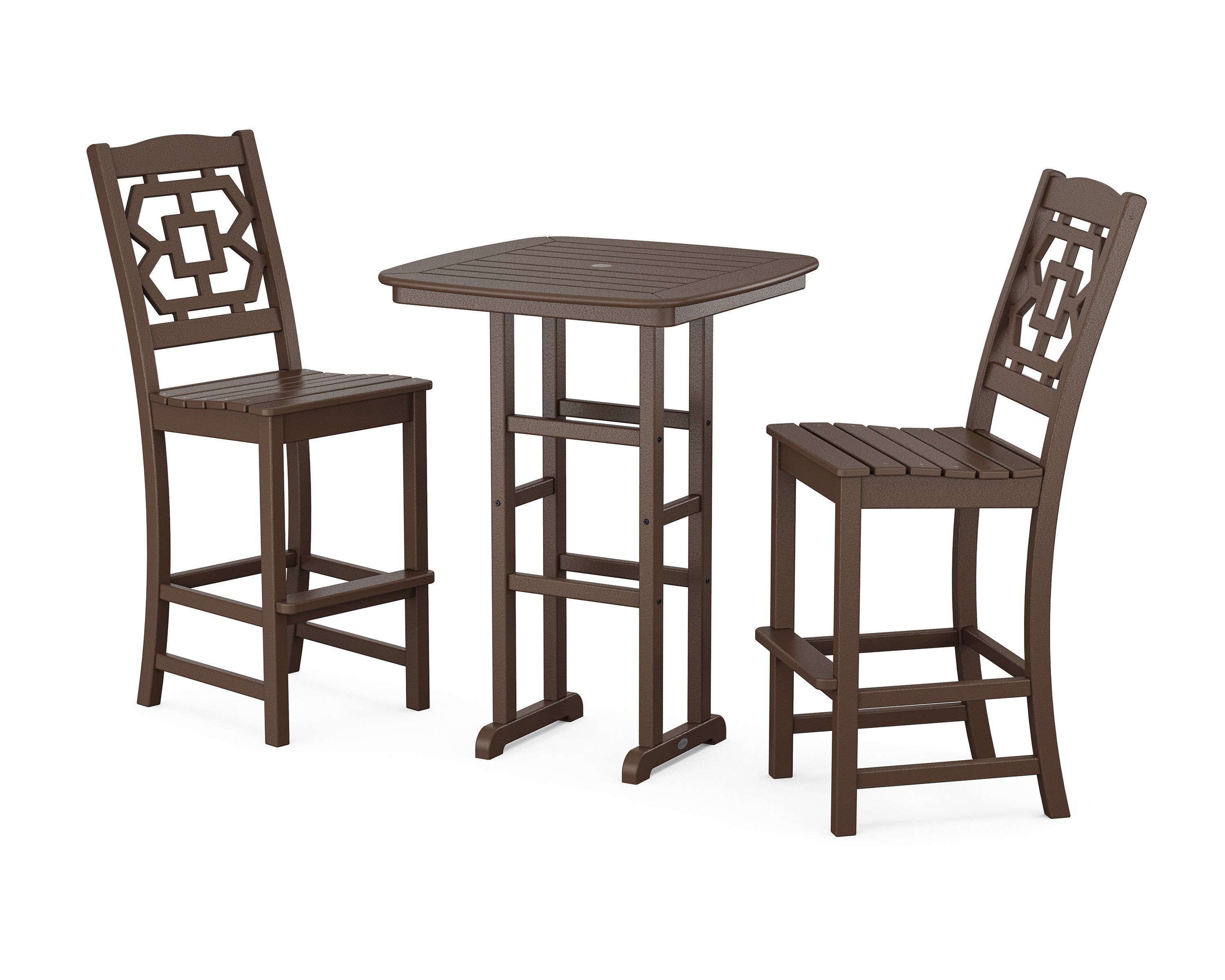 Chinoiserie 3-Piece Bar Set in Mahogany
