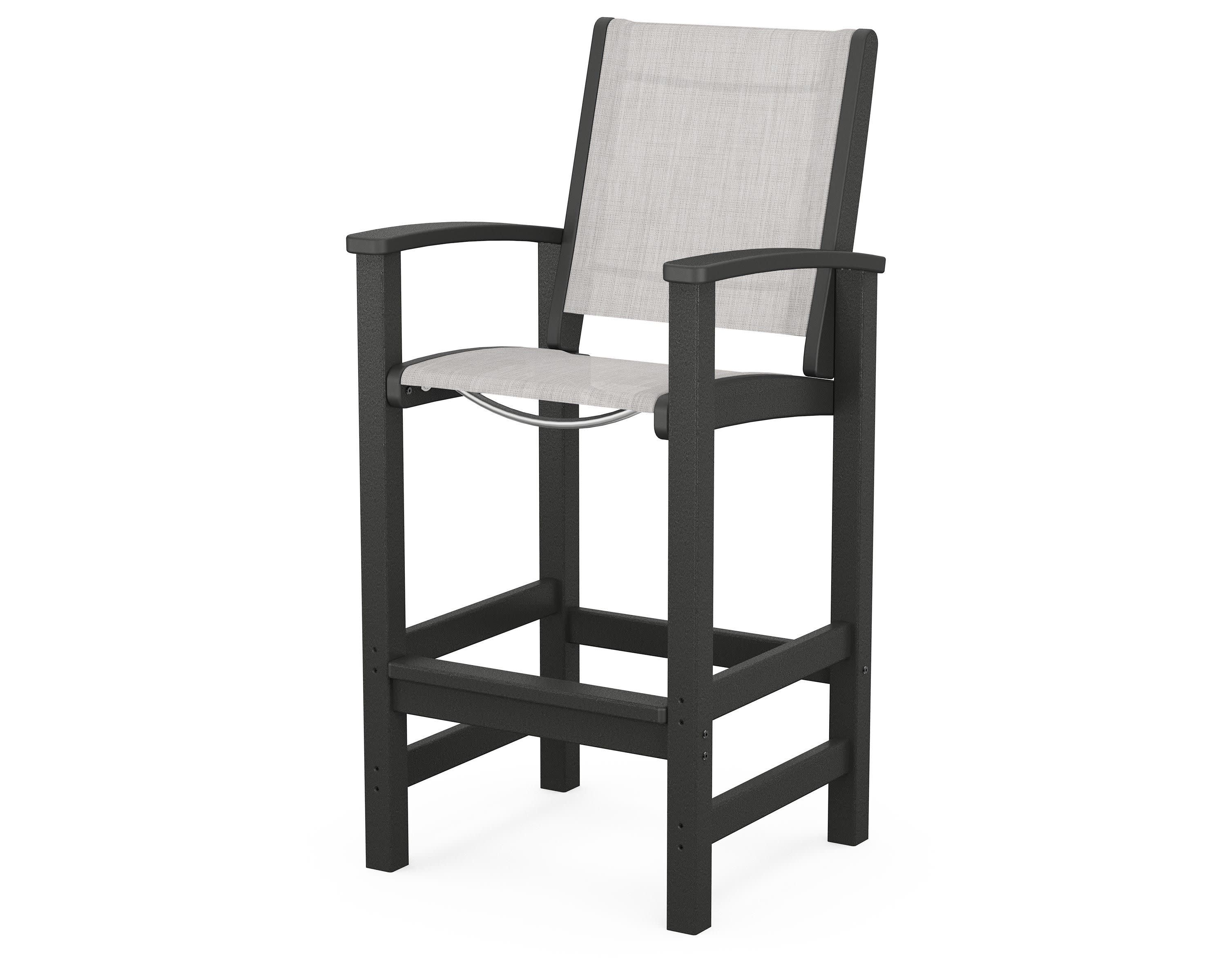Coastal Bar Chair in Black / Parchment Sling