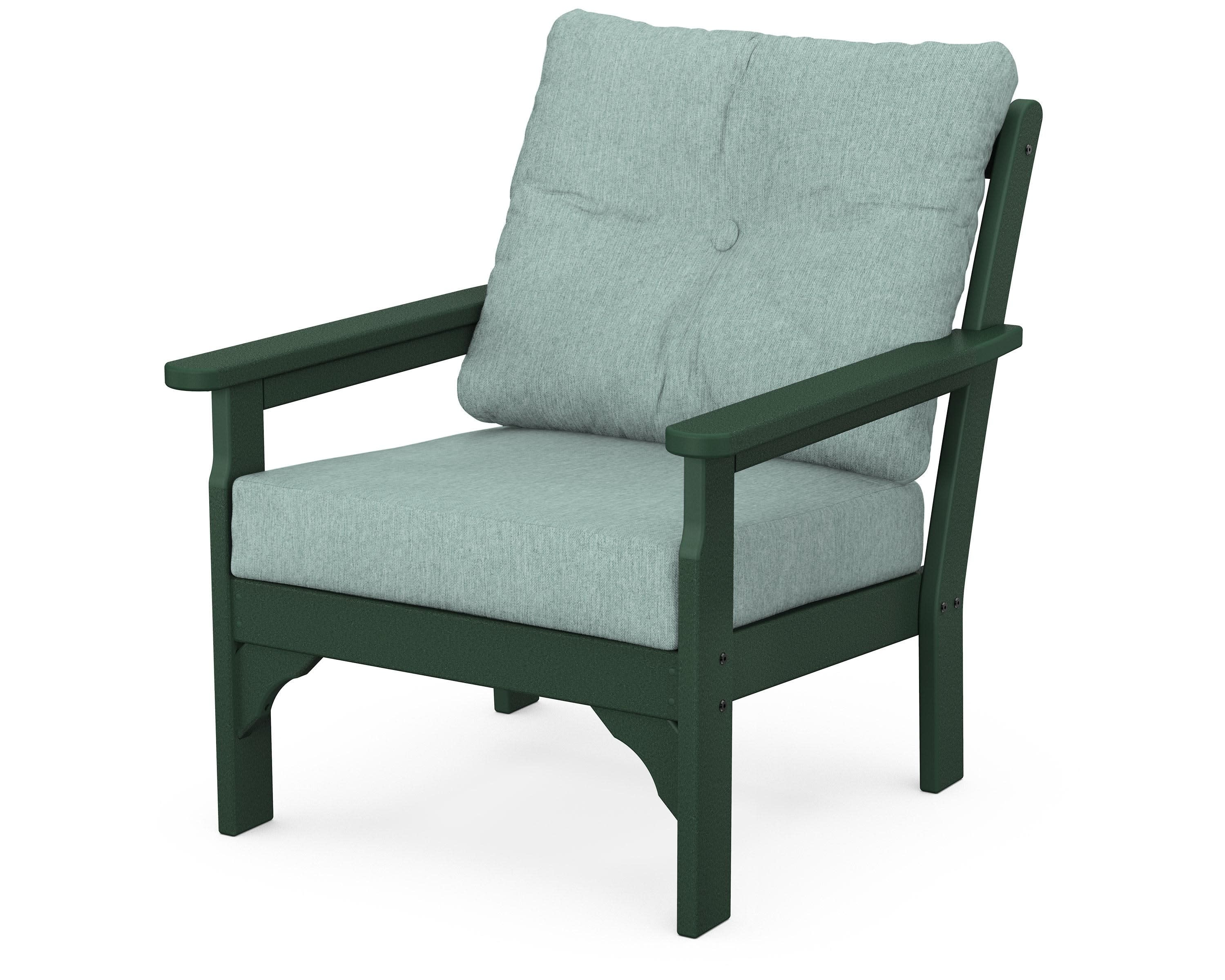 Vineyard Deep Seating Chair in Green / Glacier Spa