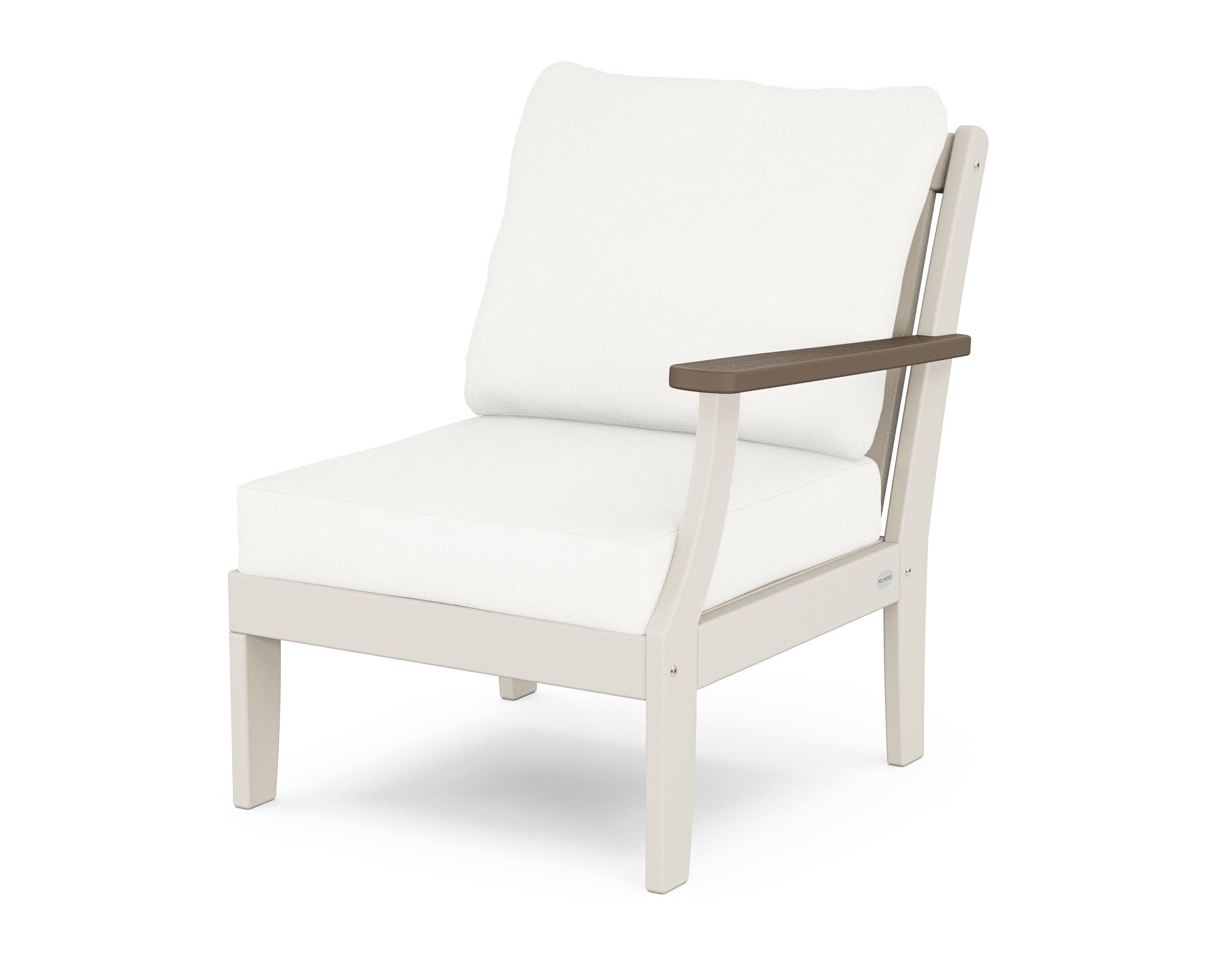 Braxton Modular Right Arm Chair in Sand / Kona / Natural Linen