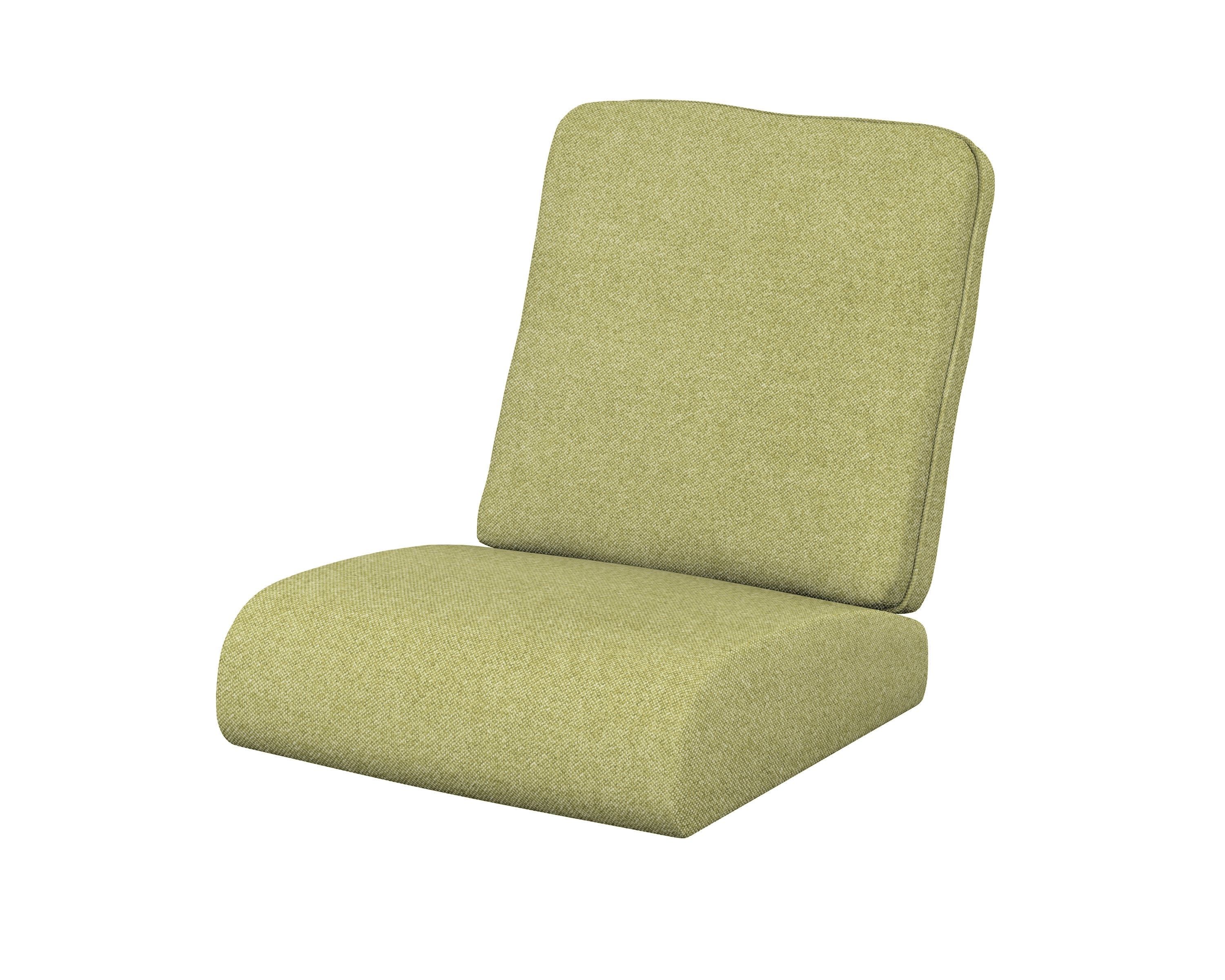 Club Seat/Back Cushion in Chartreuse Boucle