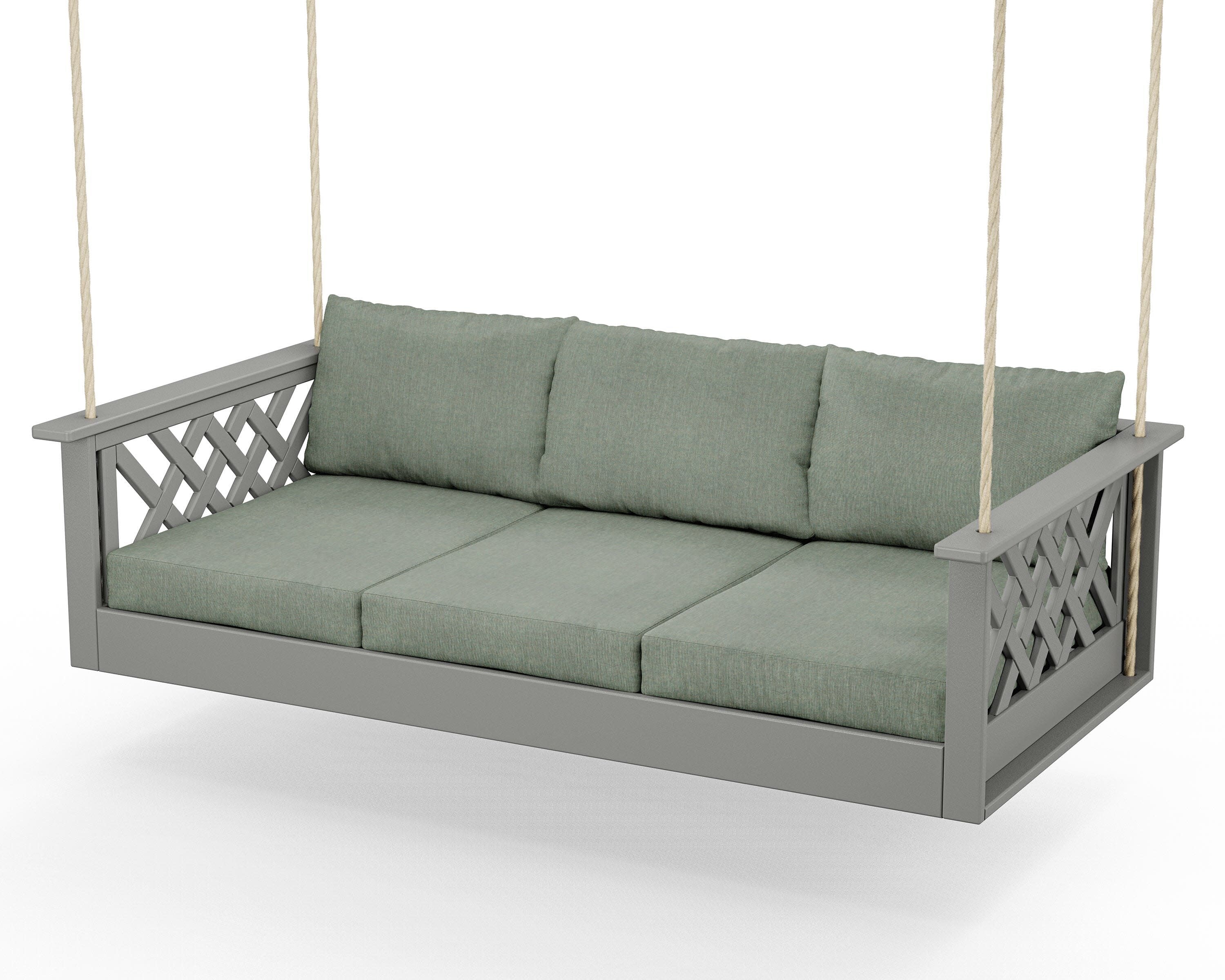 Wovendale Daybed Swing in Slate Grey / Cast Sage