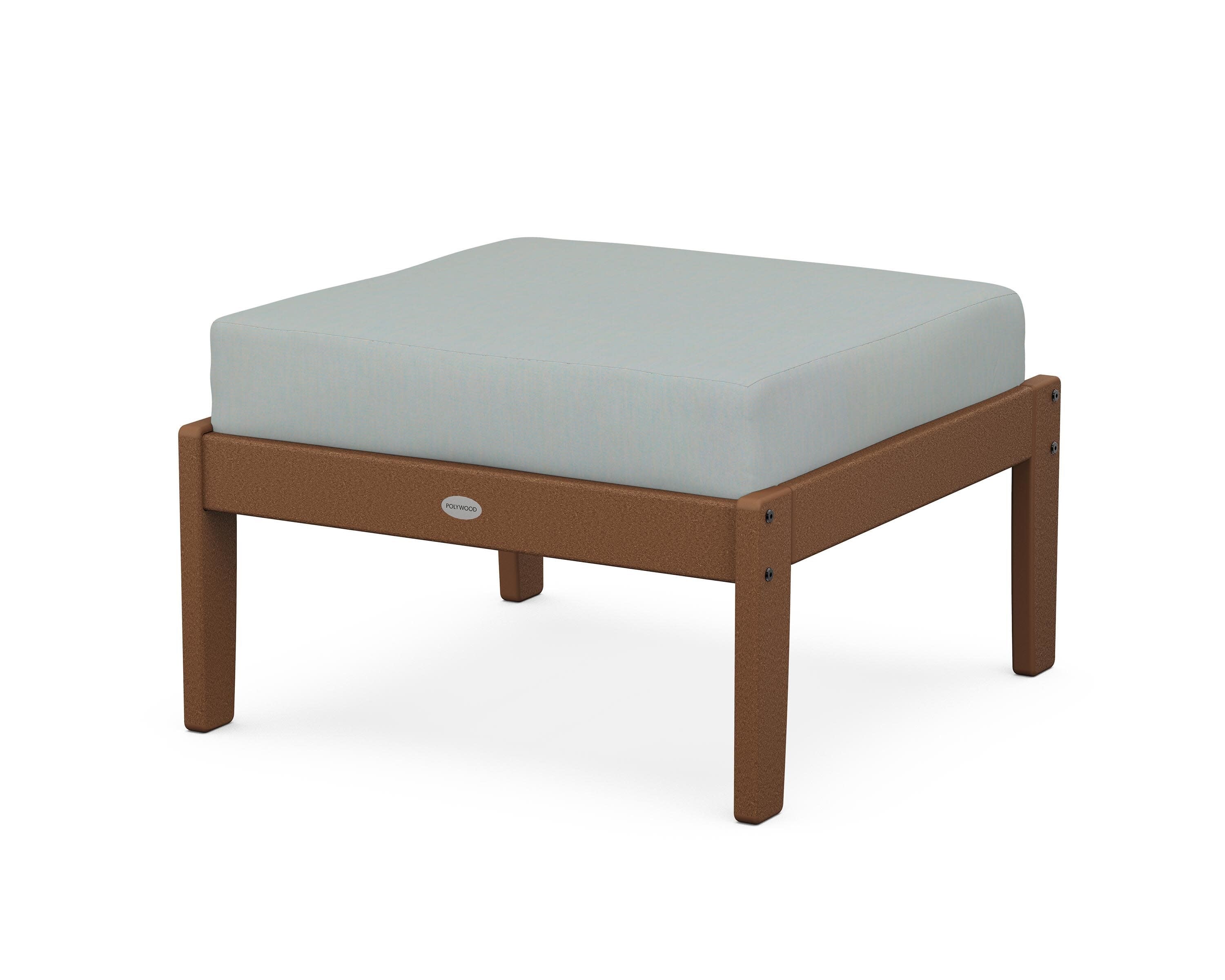Braxton Deep Seating Ottoman in Teak / Spa