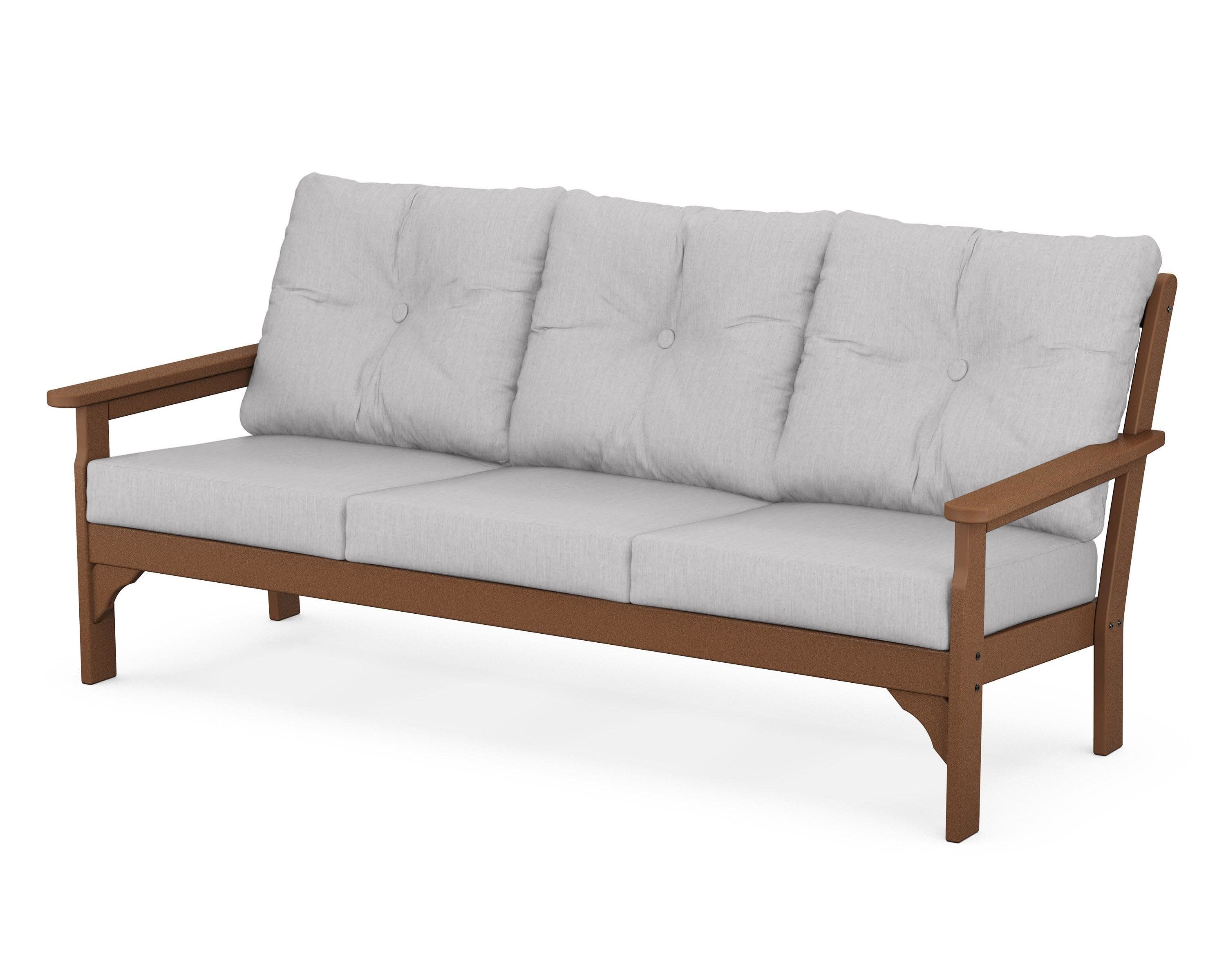 Vineyard Deep Seating Sofa in Teak / Granite