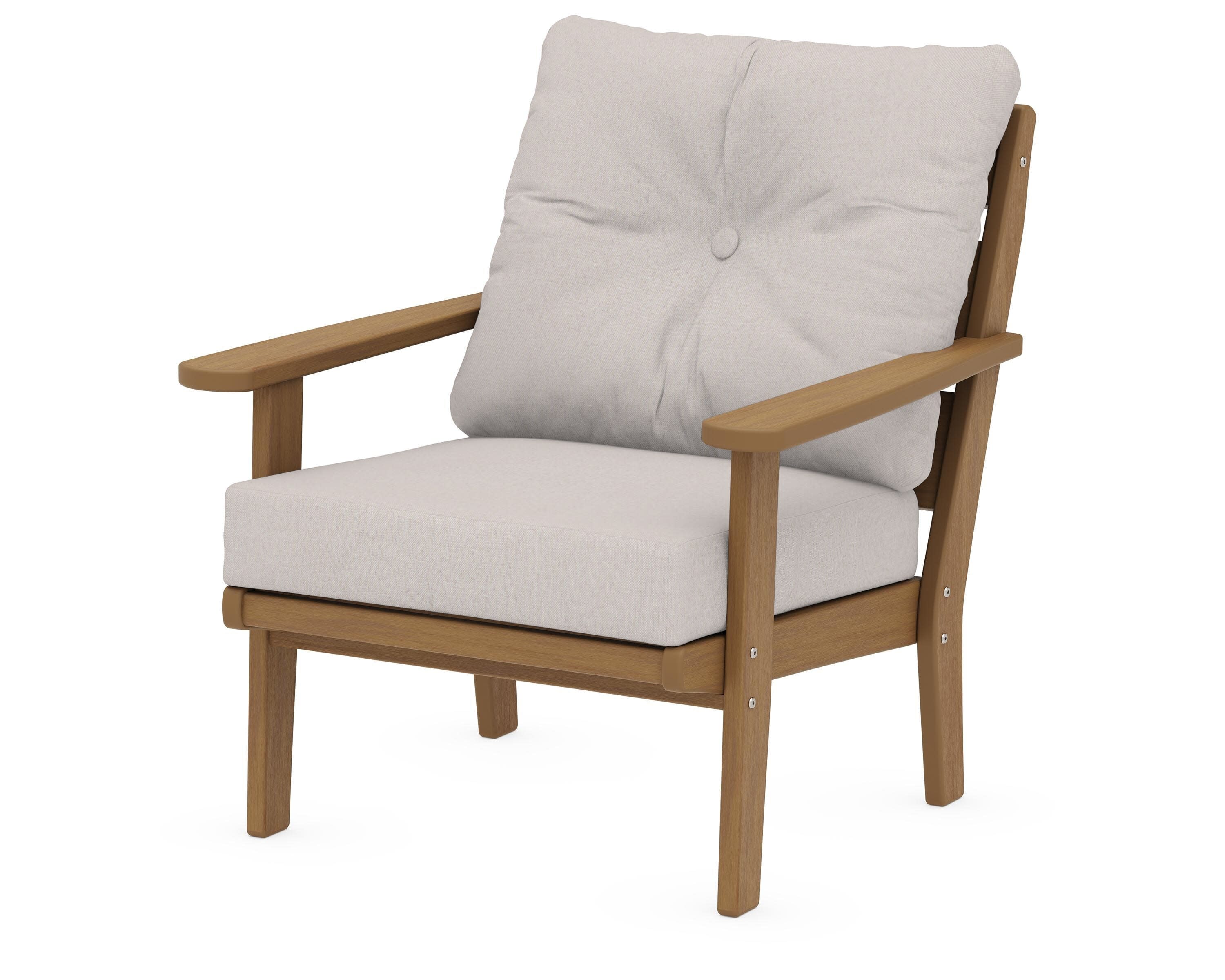 Lakeside Deep Seating Chair in Natural / Dune Burlap