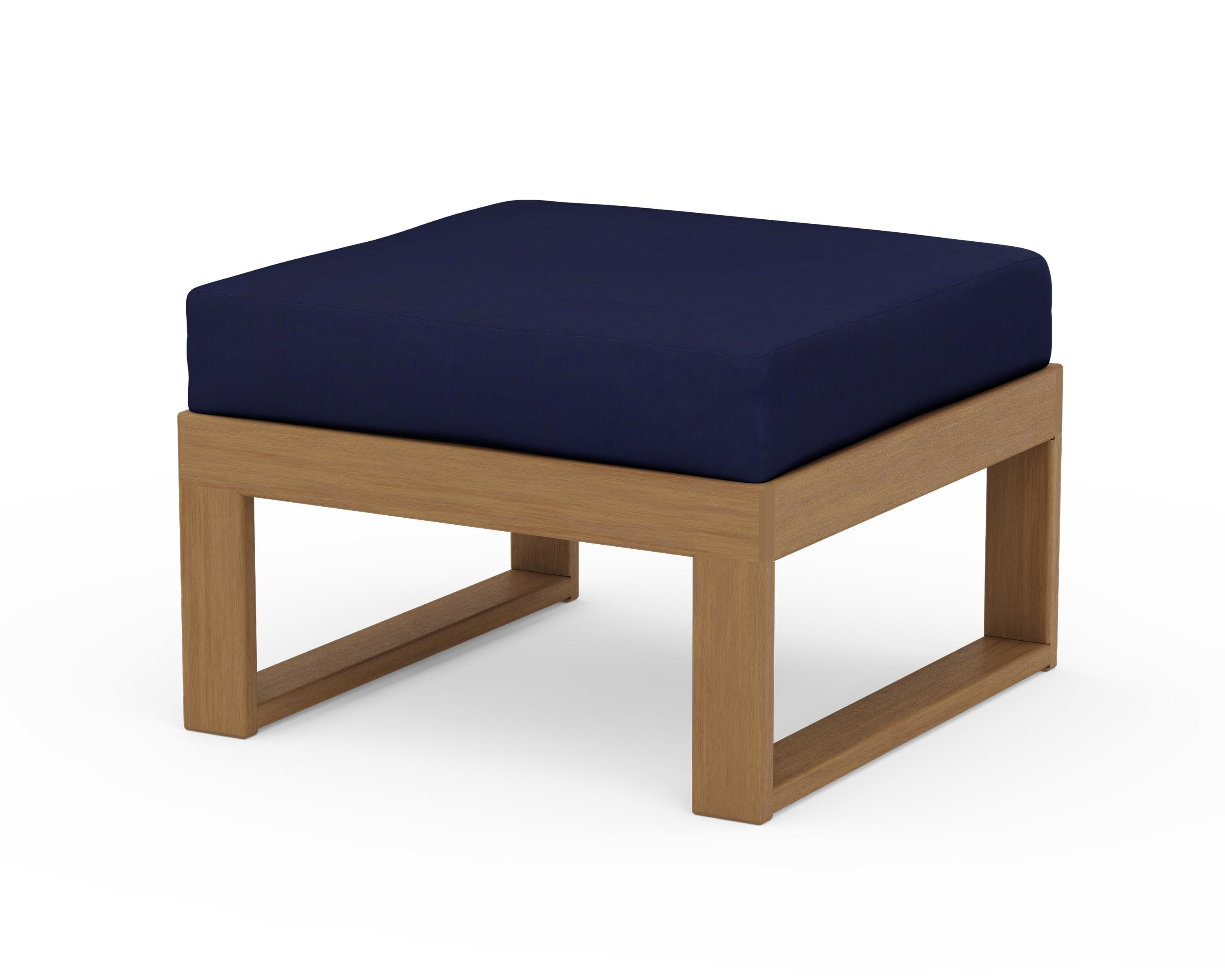 Modular Ottoman - Modern in Natural / Navy