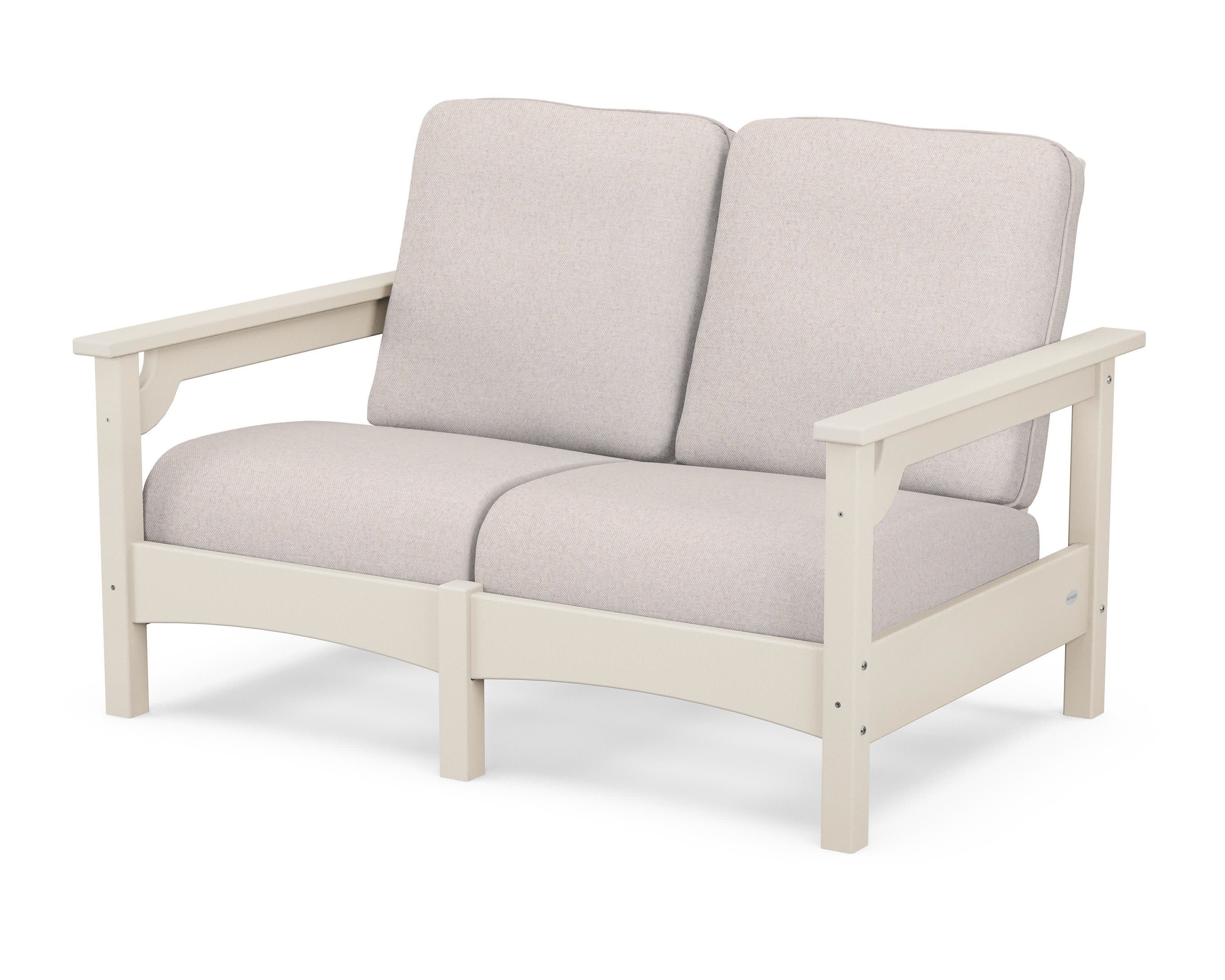 Club Loveseat in Sand / Dune Burlap