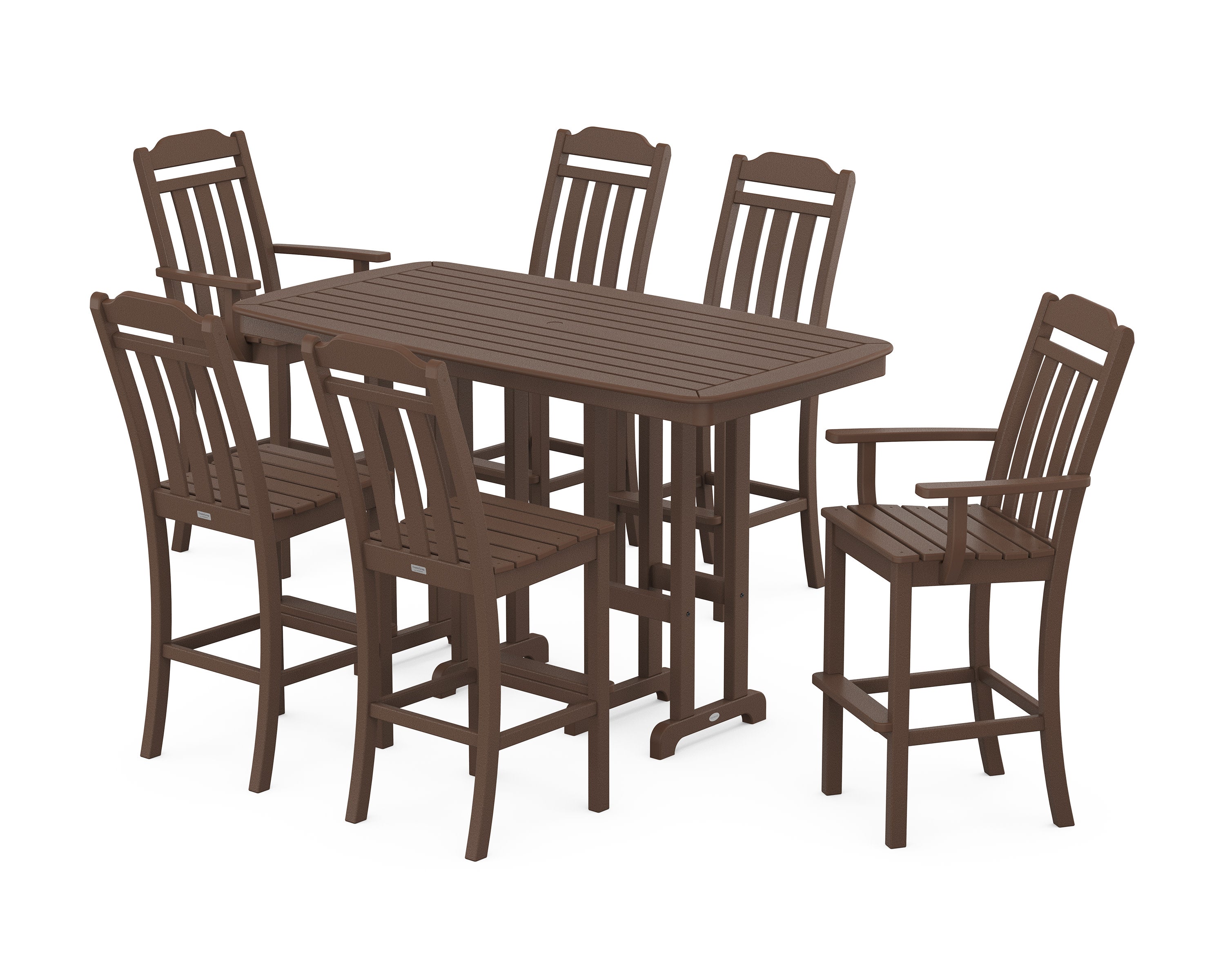 Cottage 7-Piece Bar Set in Mahogany