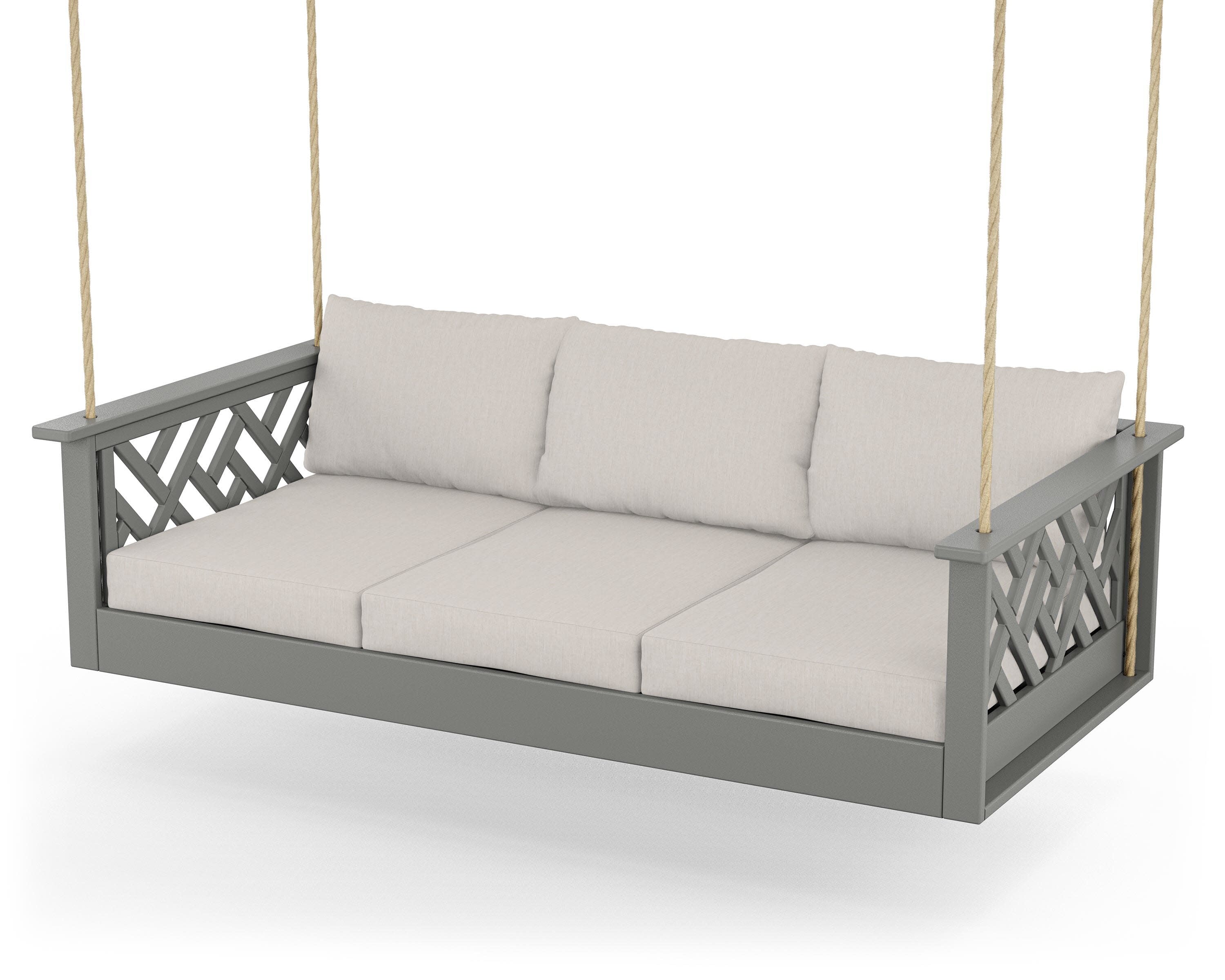 Chippendale Daybed Swing in Slate Grey / Cast Ash
