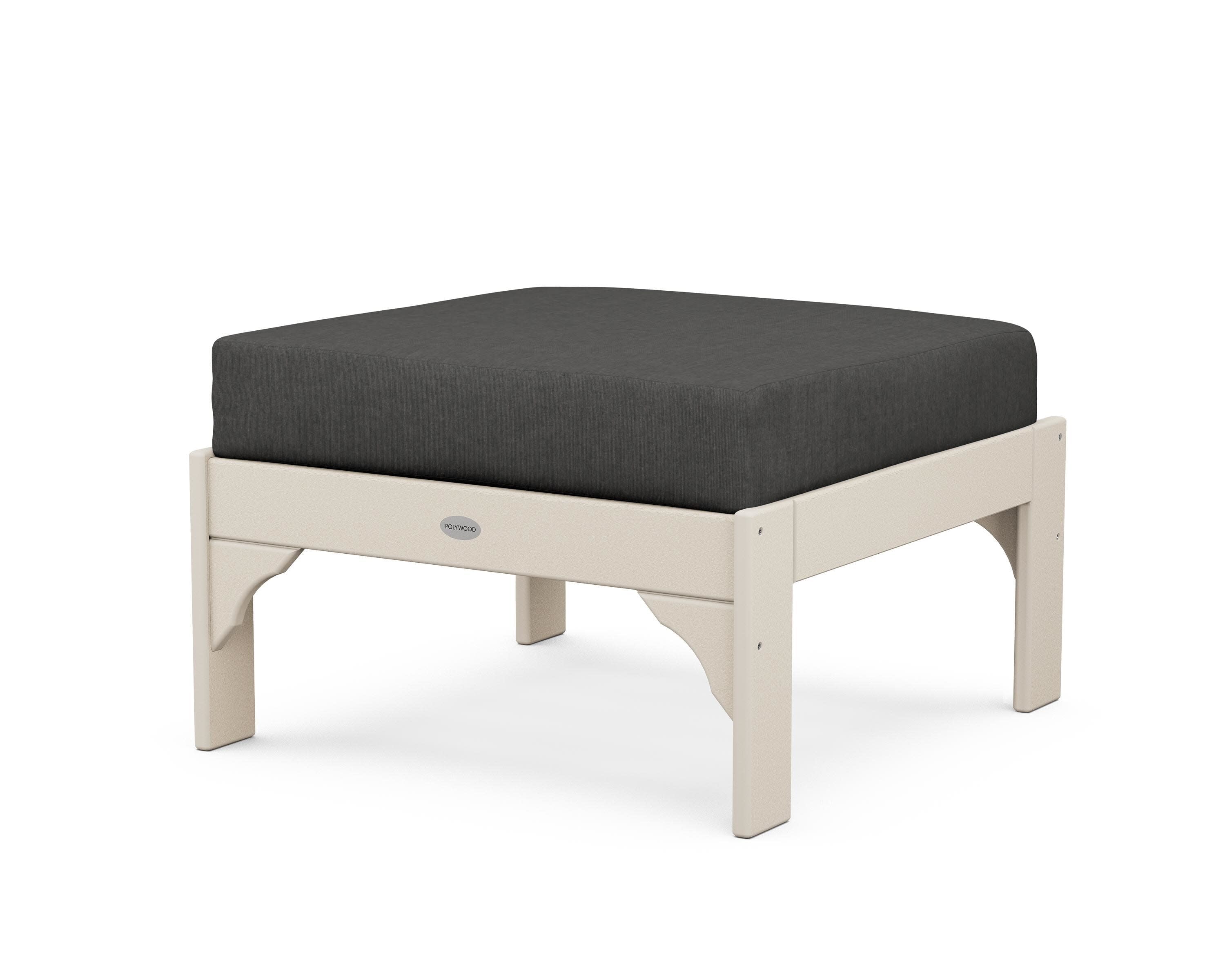Vineyard Deep Seating Ottoman in Sand / Spectrum Carbon