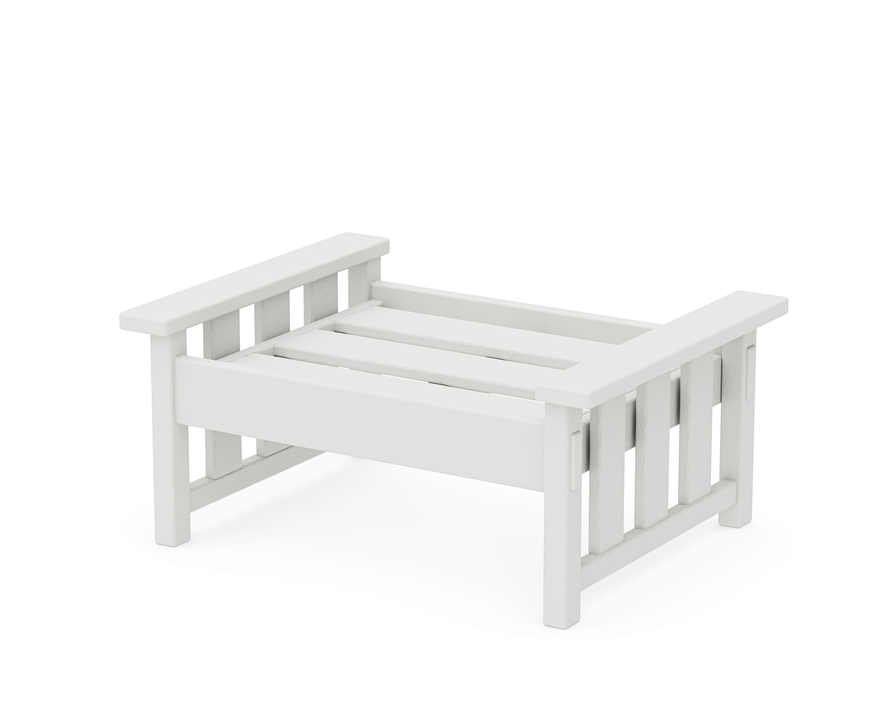 Acadia Deep Seating Ottoman Frame in Vintage White