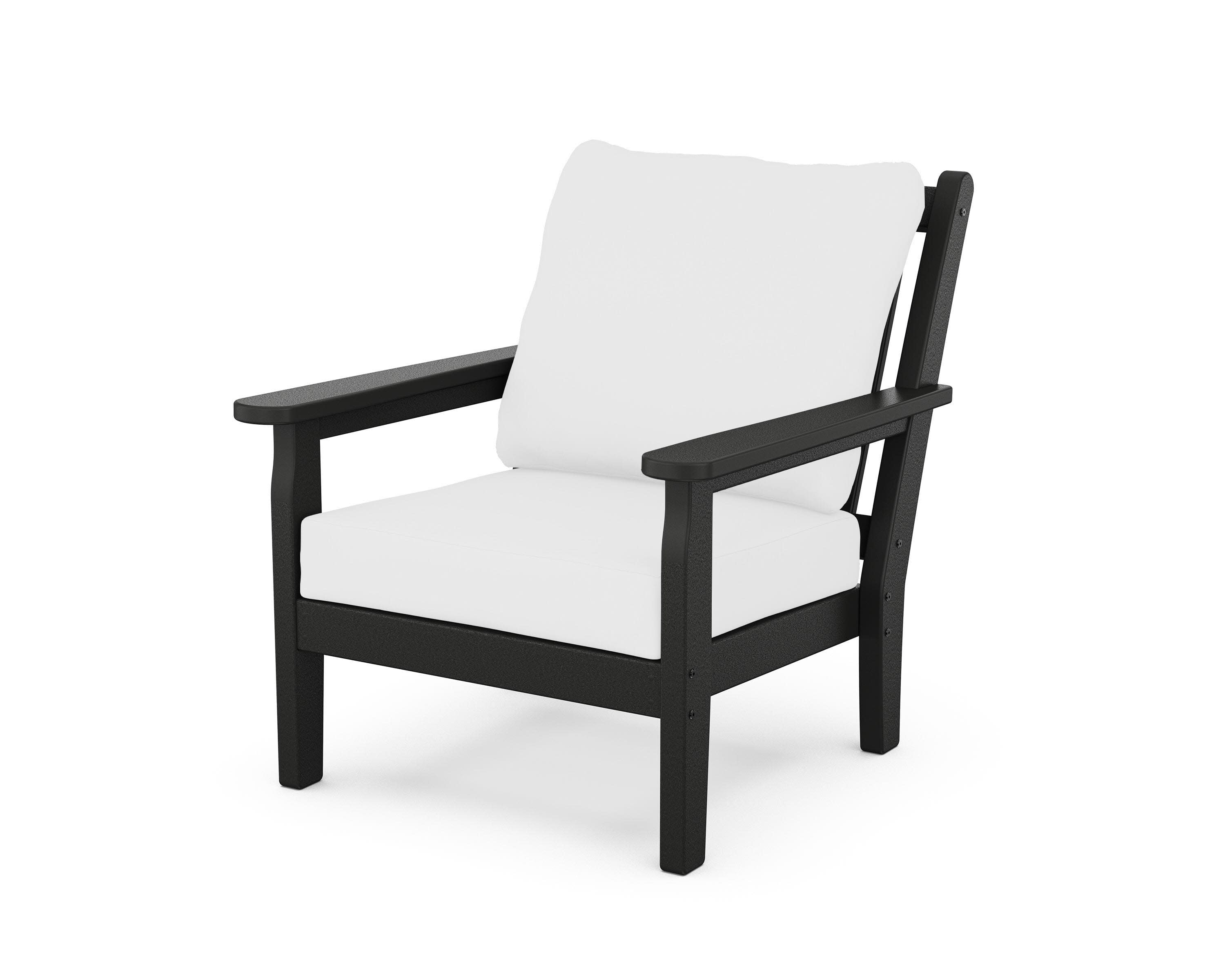 Chippendale Deep Seating Chair in Black / Natural