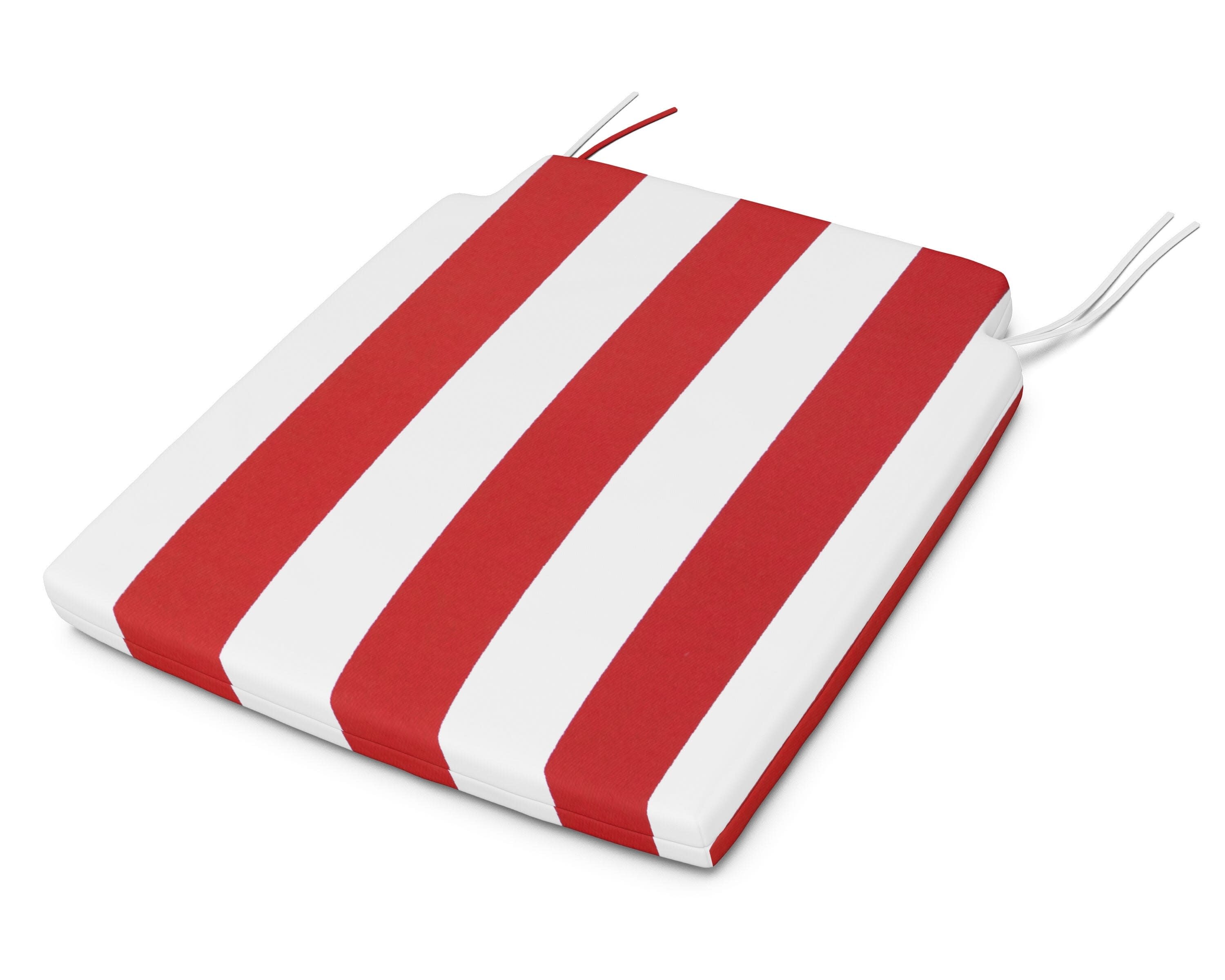 Savannah Dining Seat Pad in Cabana Stripe Crimson