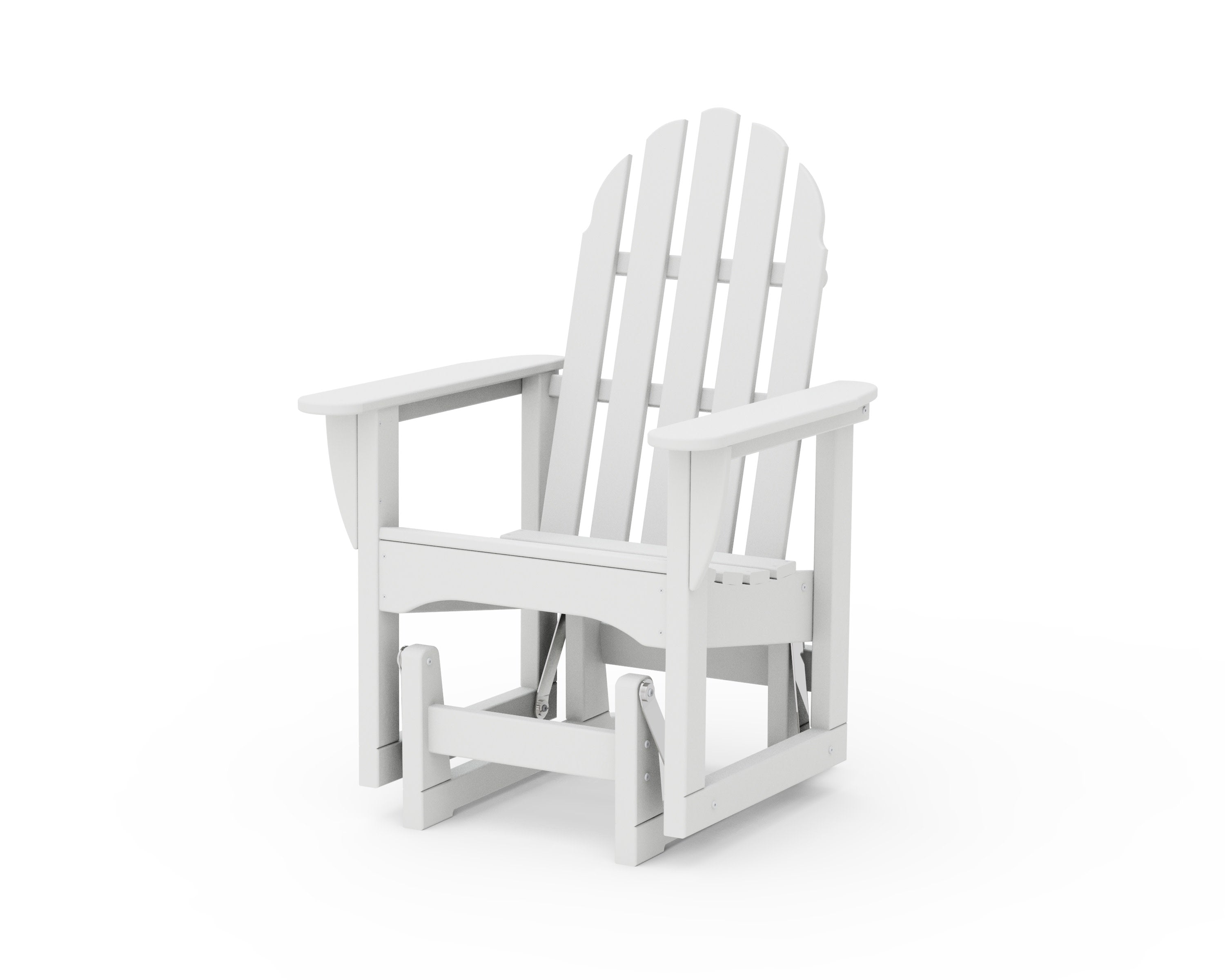 Classic Adirondack Glider Chair in White