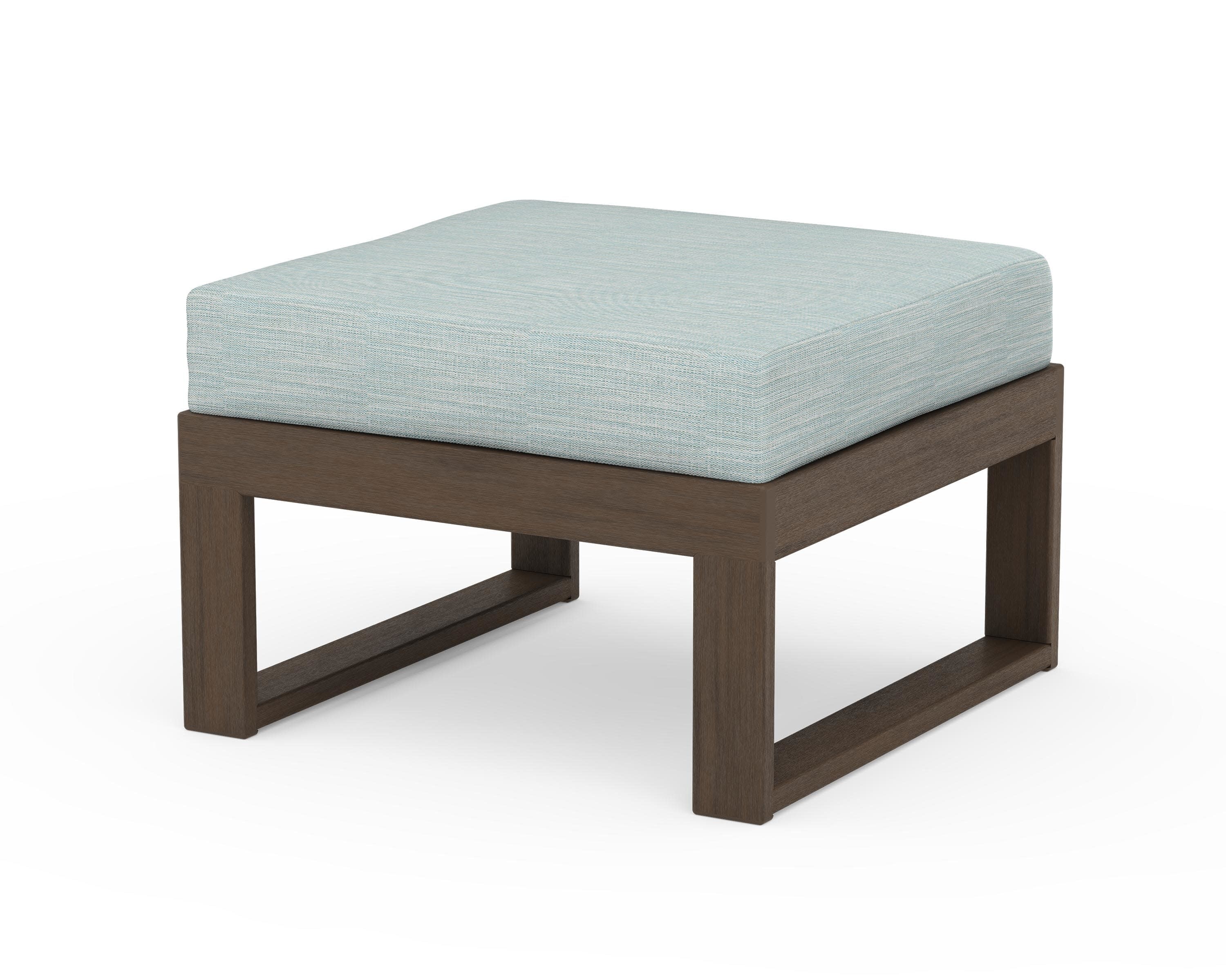 Modular Ottoman - Modern in Kona / Soothe Mist