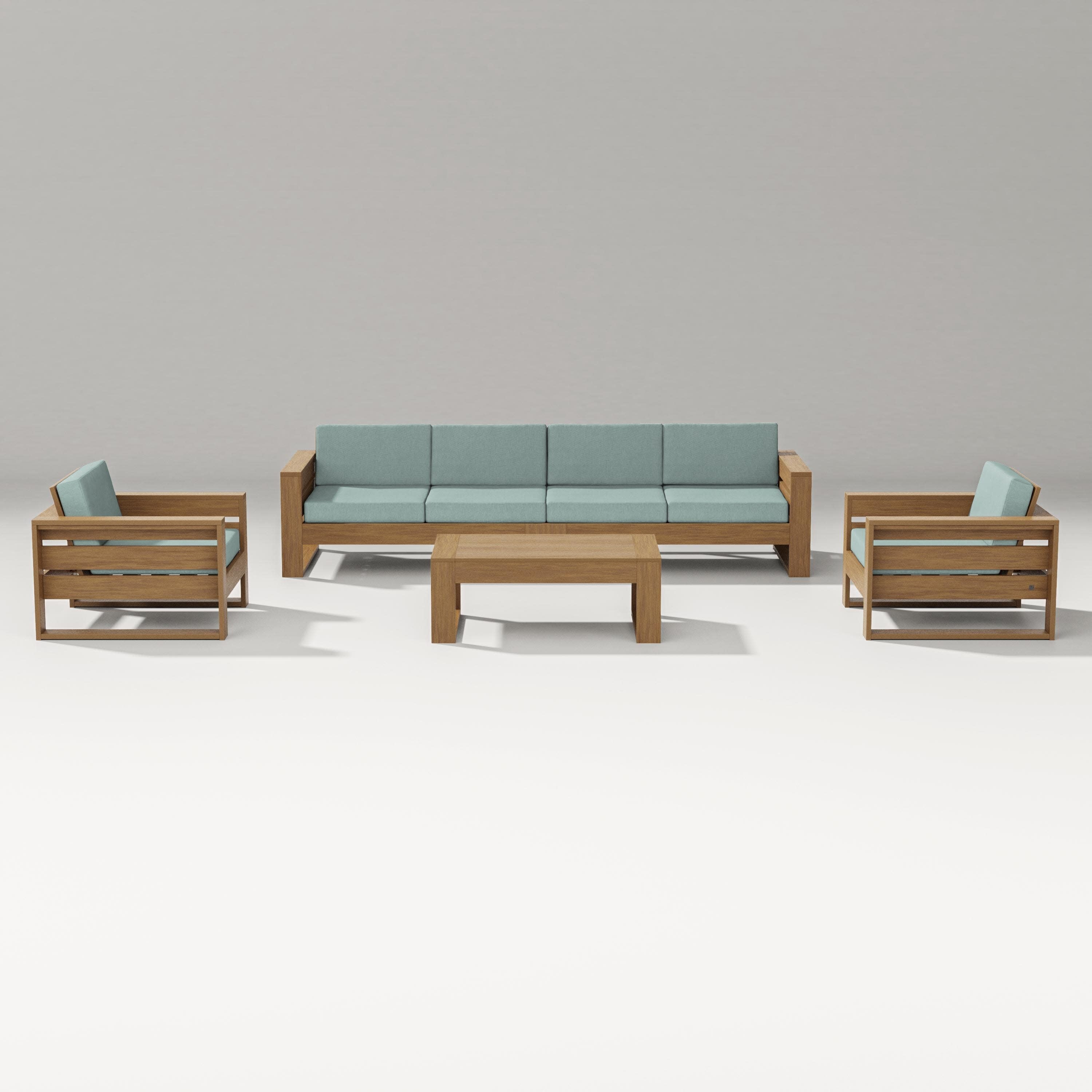 Latitude 5-Piece Lounge Sofa Set in Natural / Glacier Spa