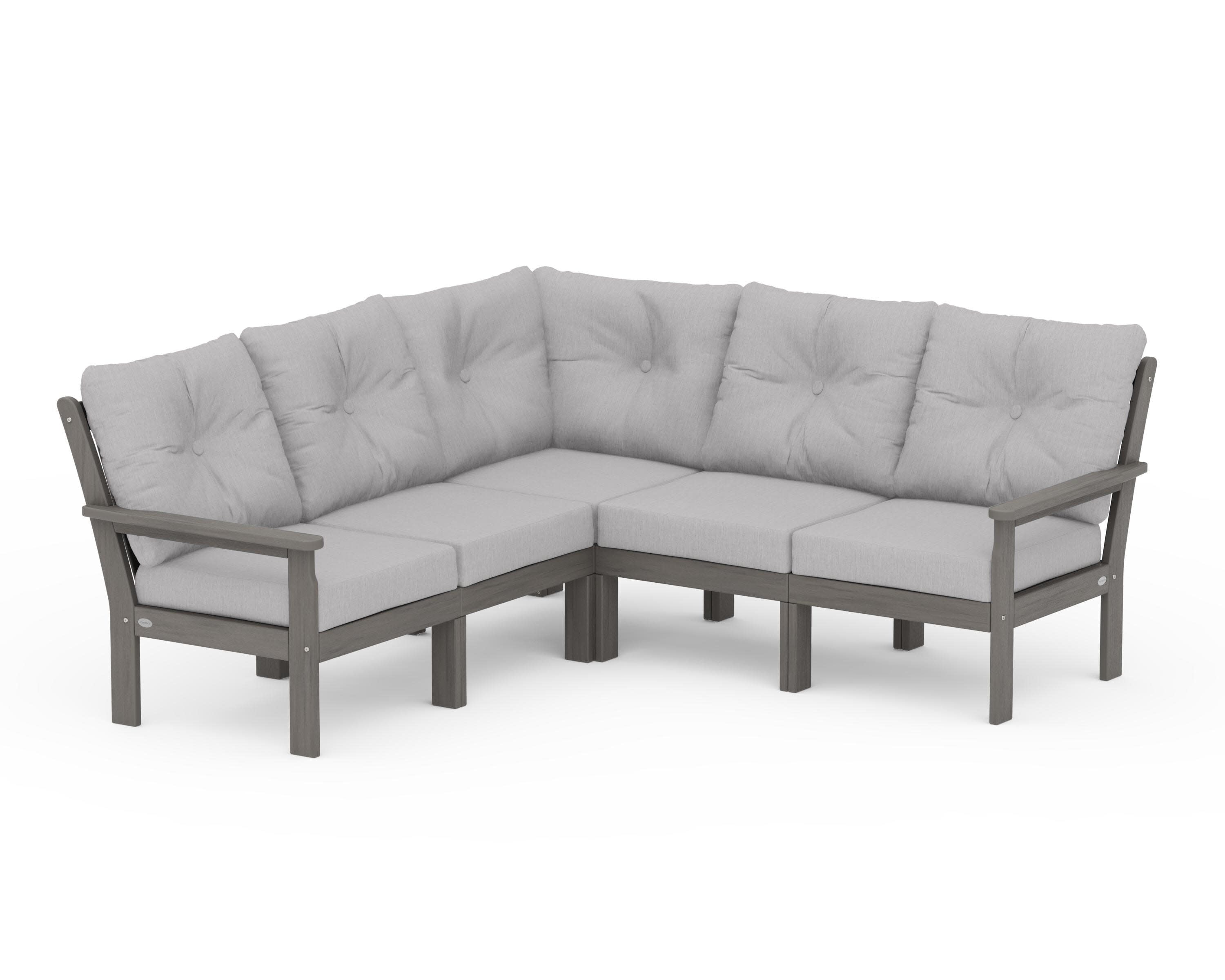 Vineyard 5-Piece Sectional in Driftwood / Granite