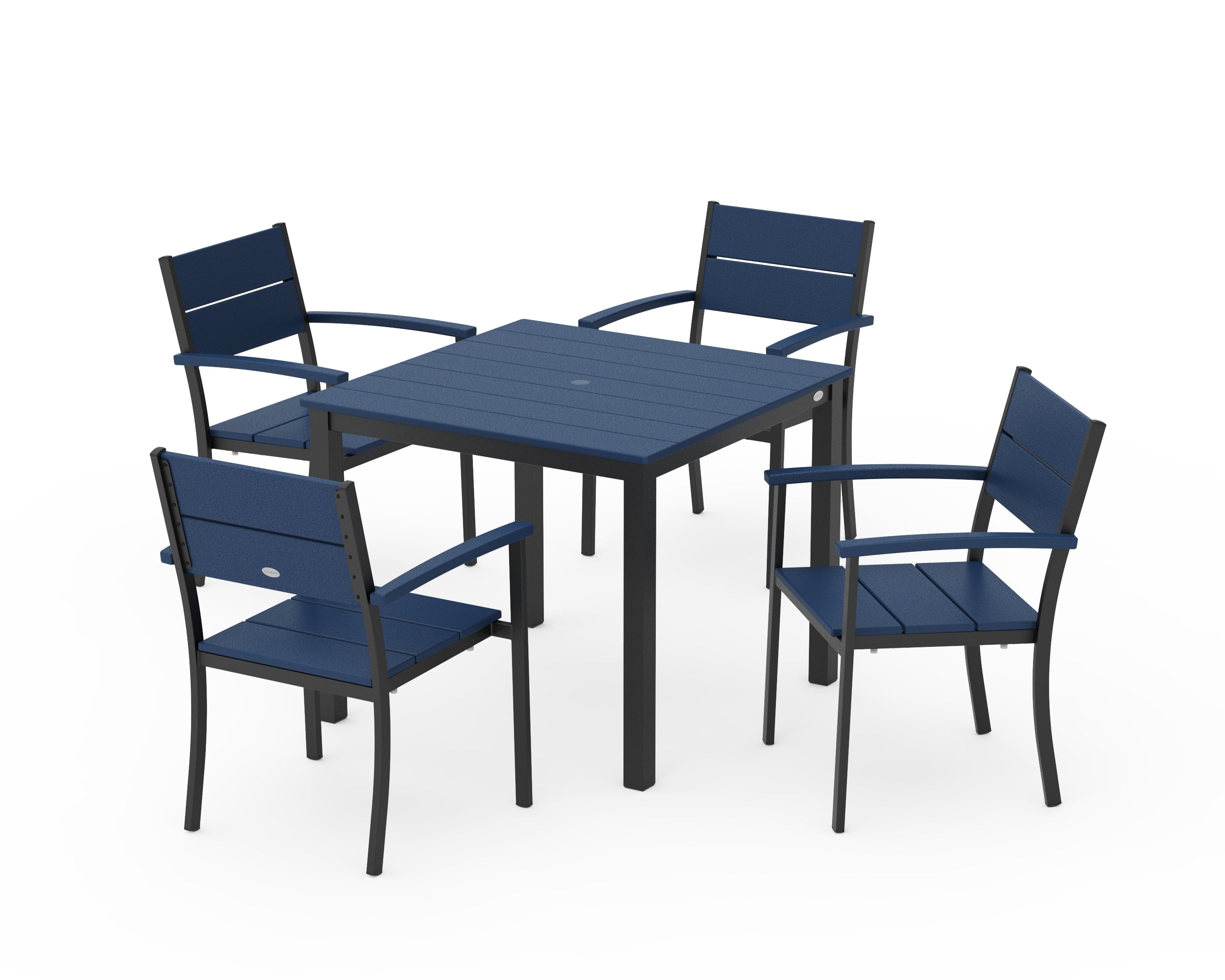 Main Street 5-Piece Dining Set in Black / Navy