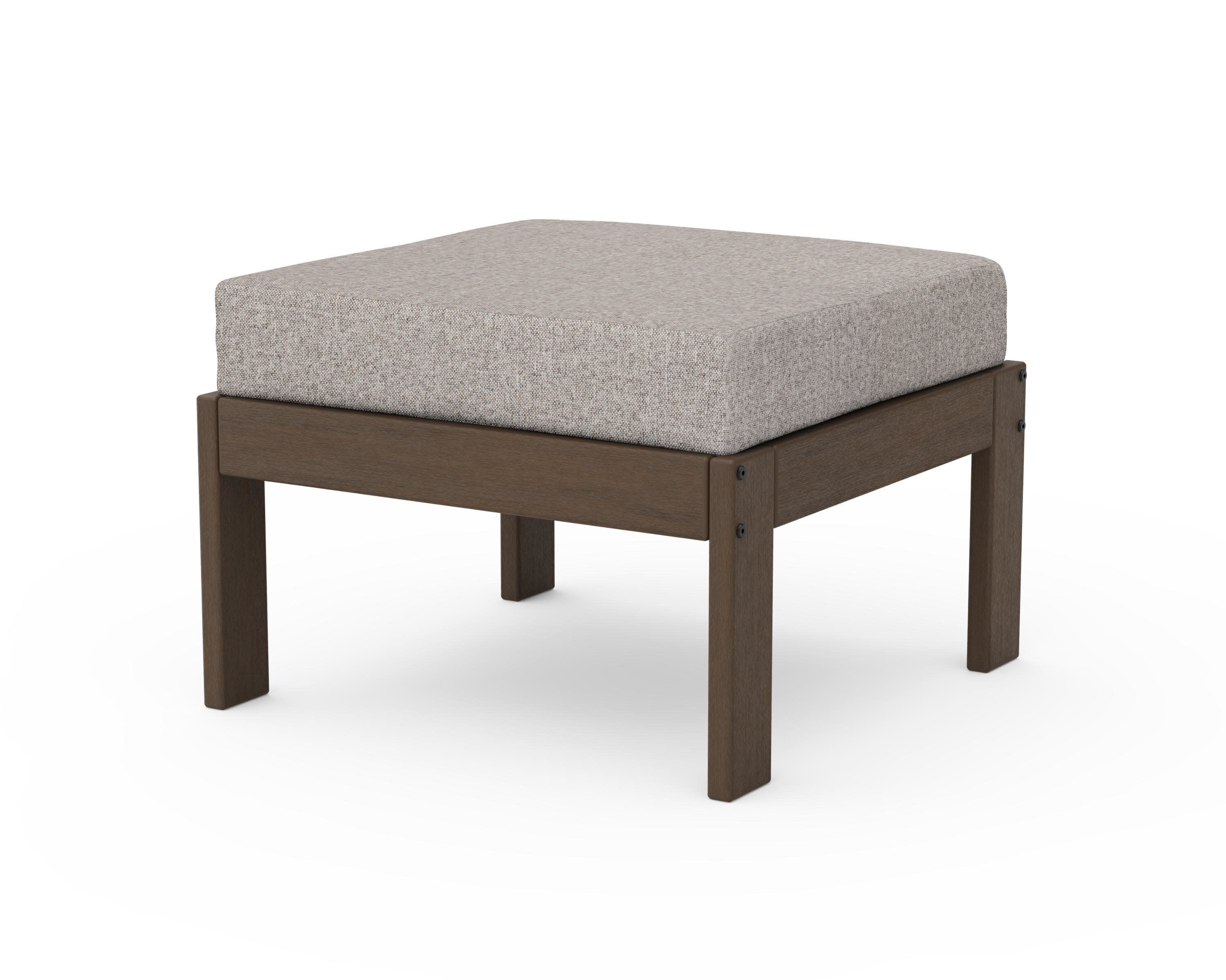 Vineyard Modular Ottoman in Kona / Weathered Tweed