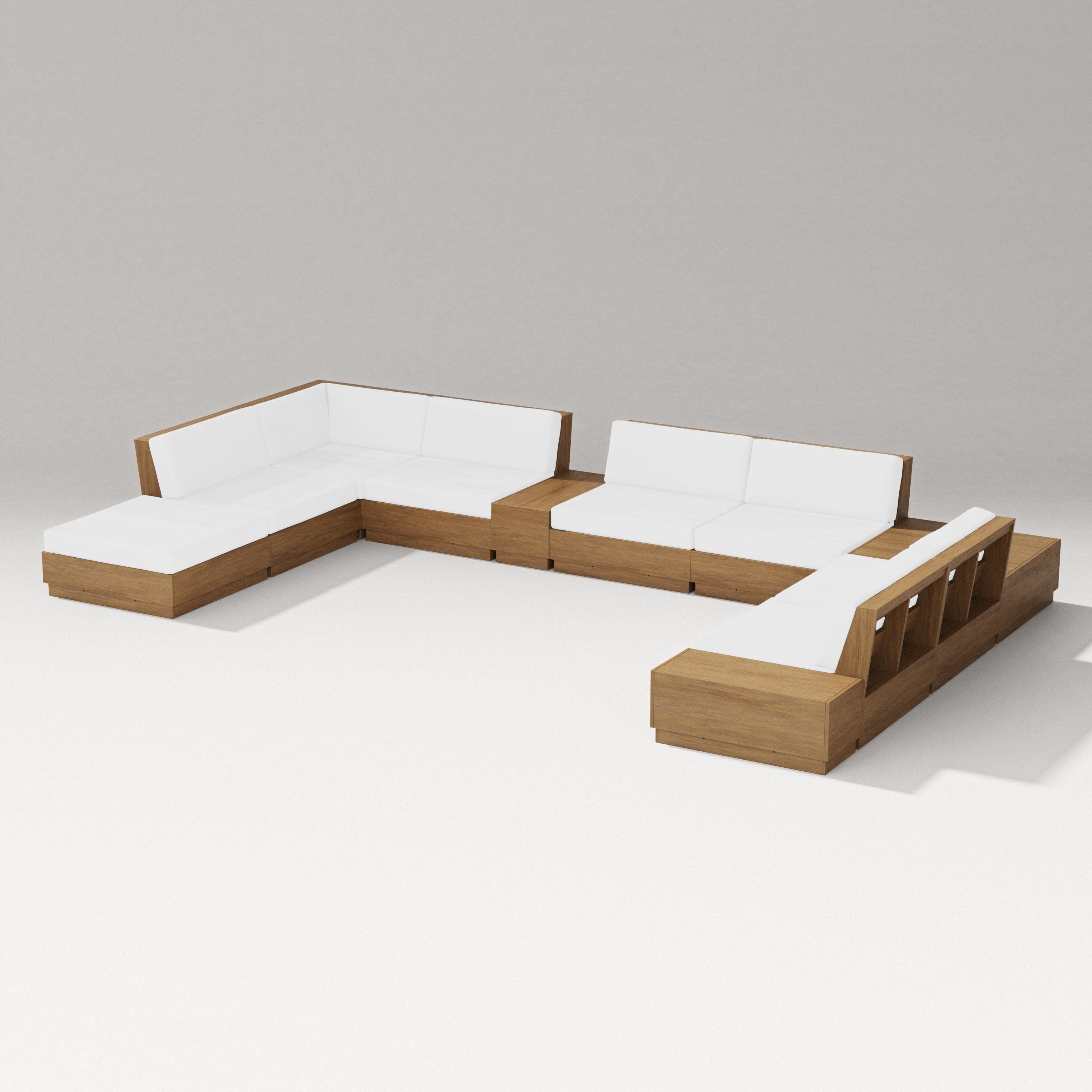 Elevate 11-Piece Conversation Sectional Set in Natural / Natural