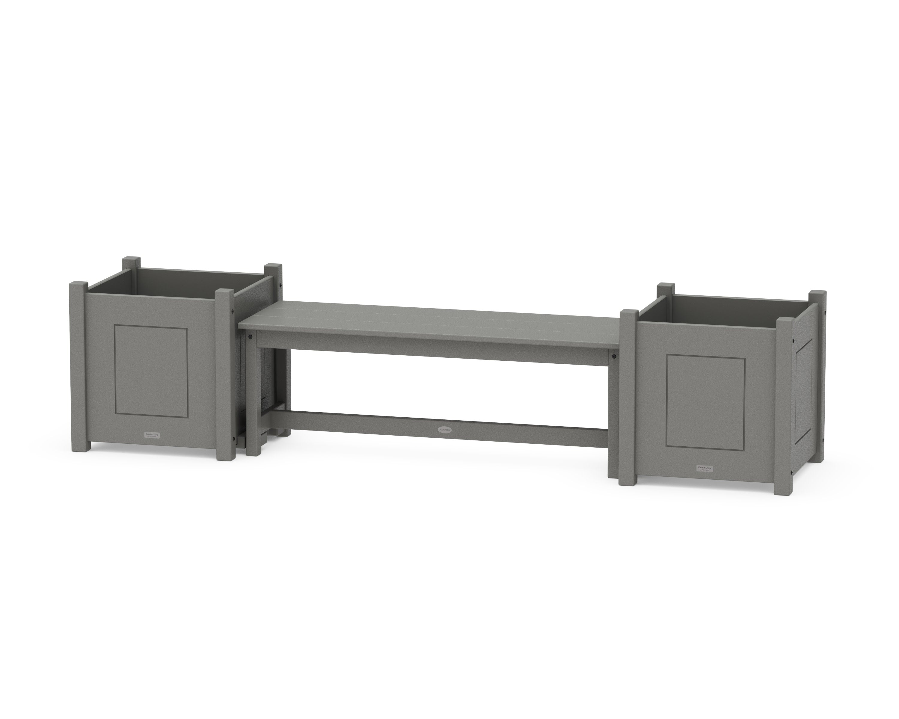 48" Country Living Straight Planter Bench Set - Large