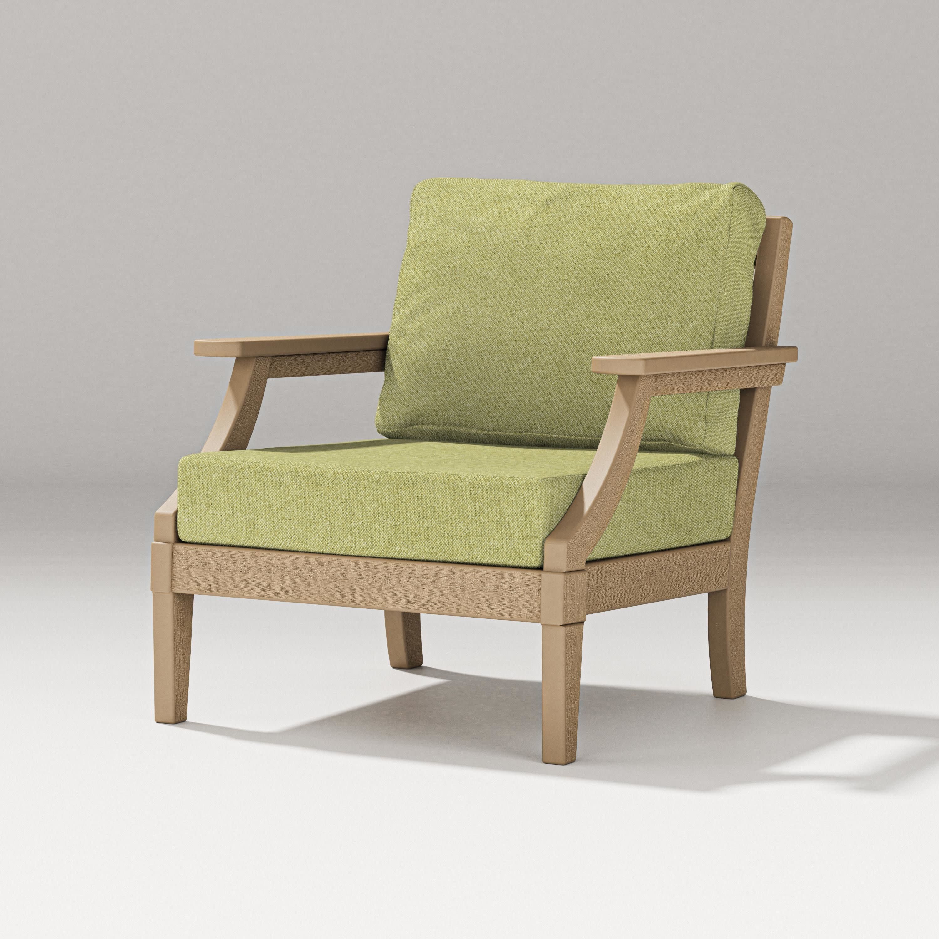 Estate Lounge Chair in Vintage Sahara / Chartreuse Boucle