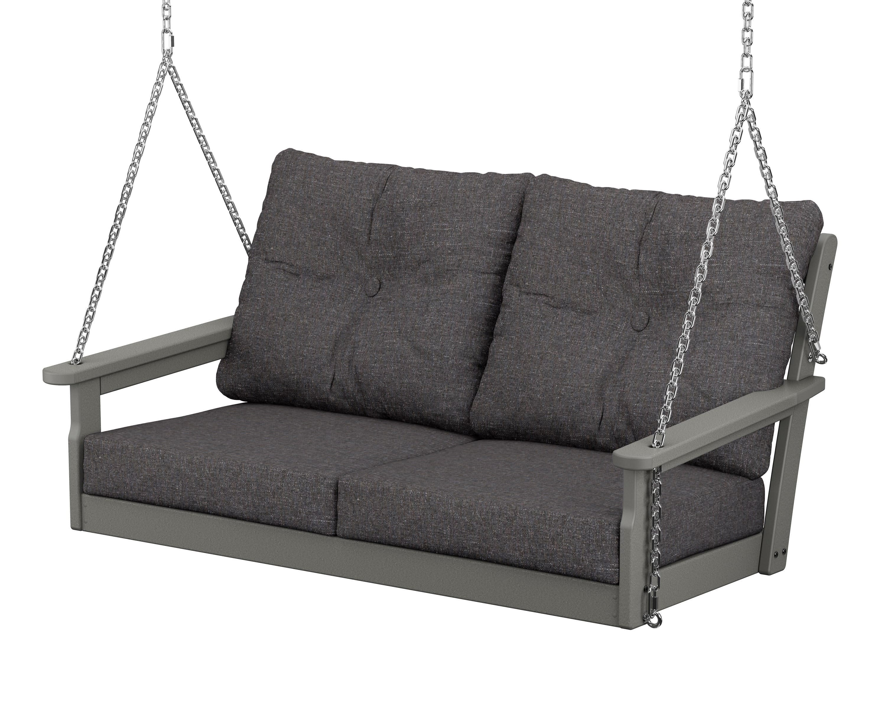 Vineyard Deep Seating Swing in Slate Grey / Ash Charcoal