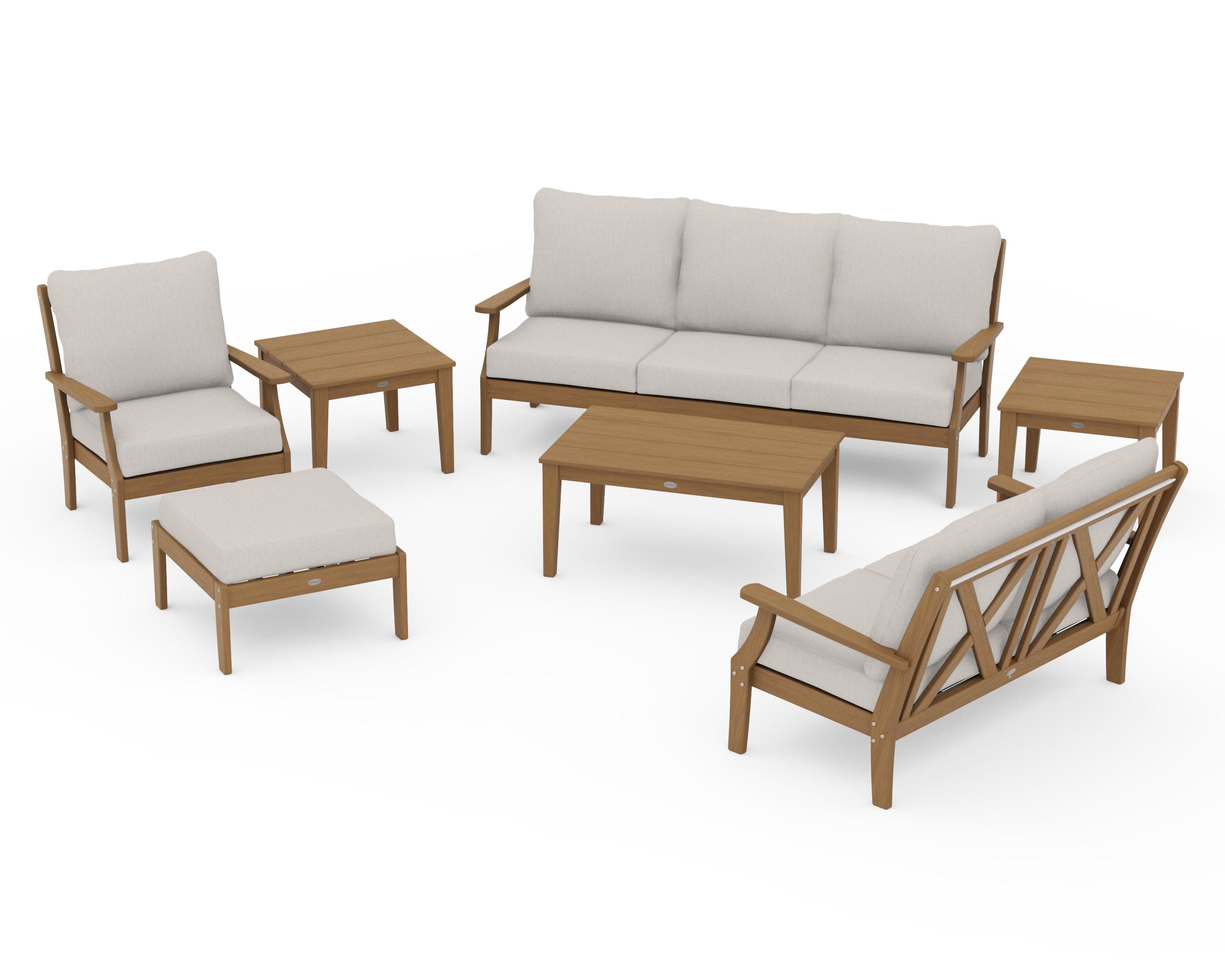 Braxton 7-Piece Deep Seating Set in Natural / Cast Ash
