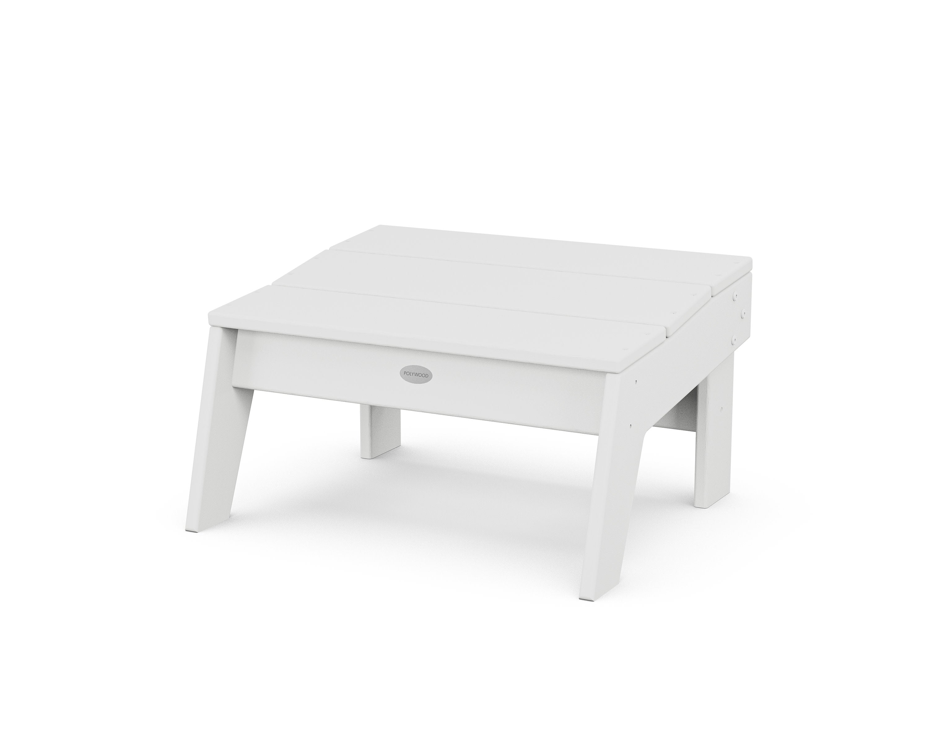 Modern Studio Oversized Ottoman in White