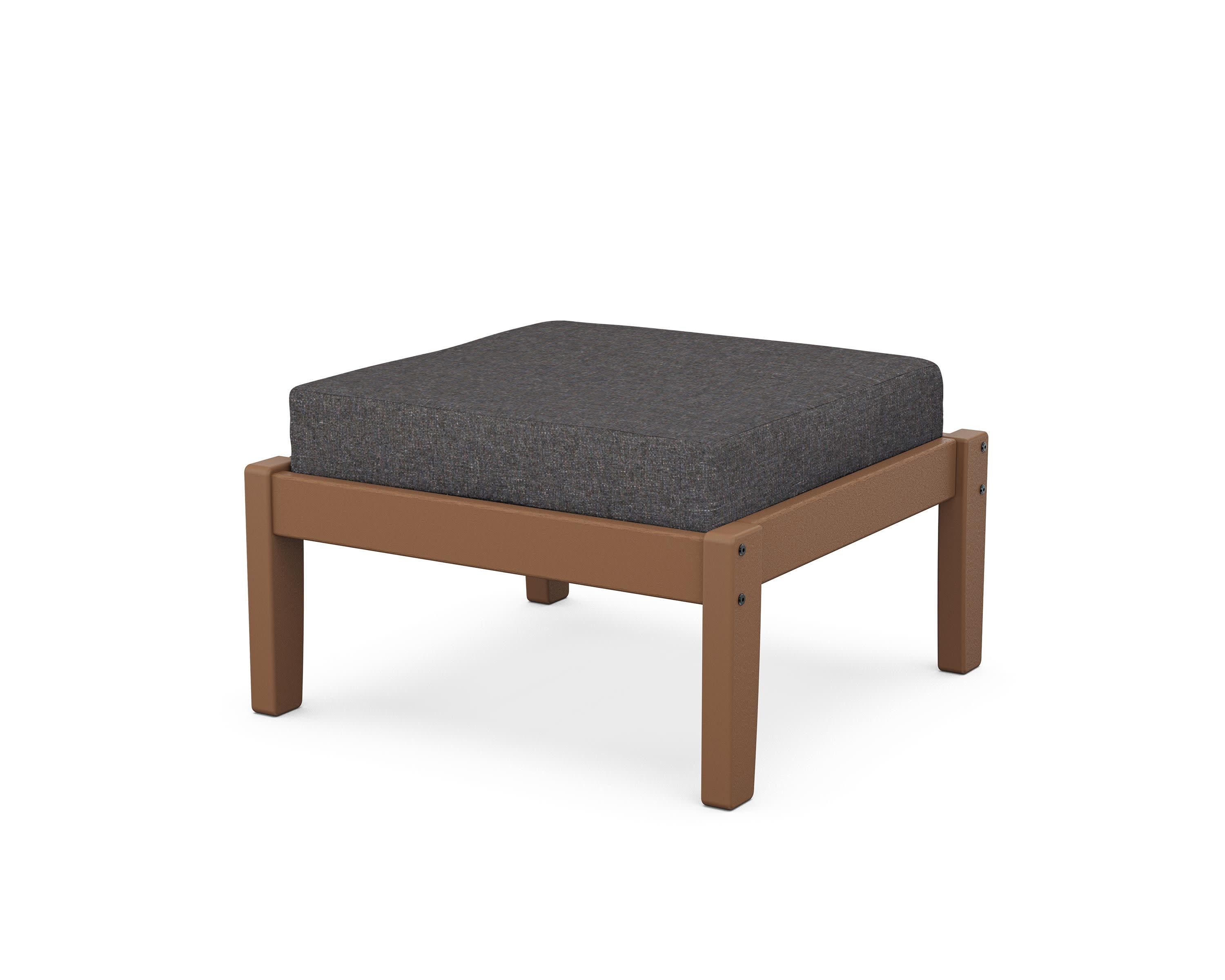 Deep Seating Ottoman in Teak / Ash Charcoal
