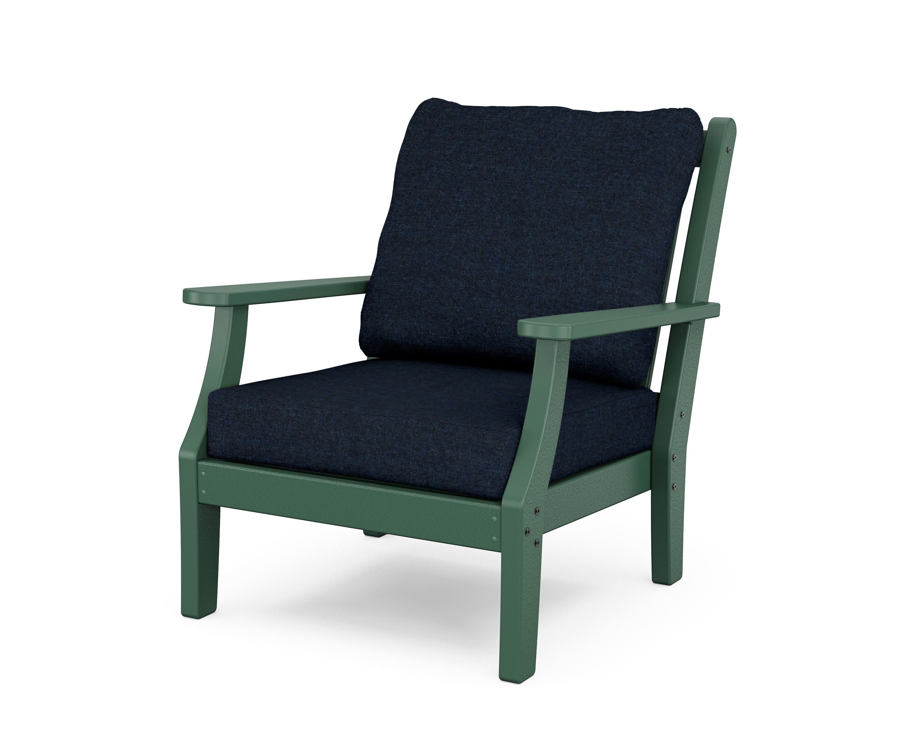 Wovendale Deep Seating Chair in Green / Marine Indigo